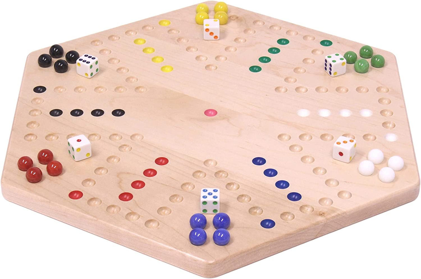 Amish Aggravation Wahoo Marble Board Game, Double-Sided, Hand Painted