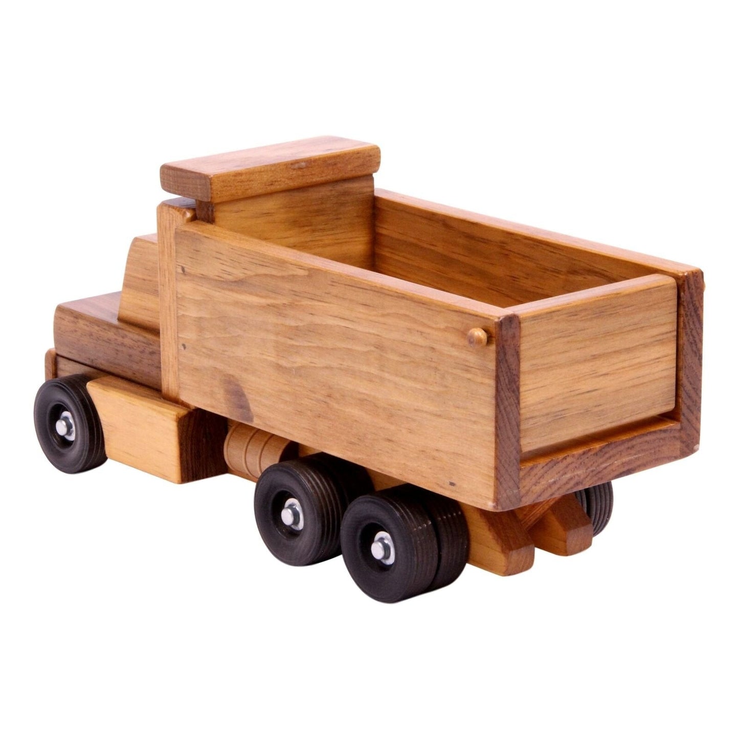Amish Wooden Toy Dump Truck Kid-Safe Finish
