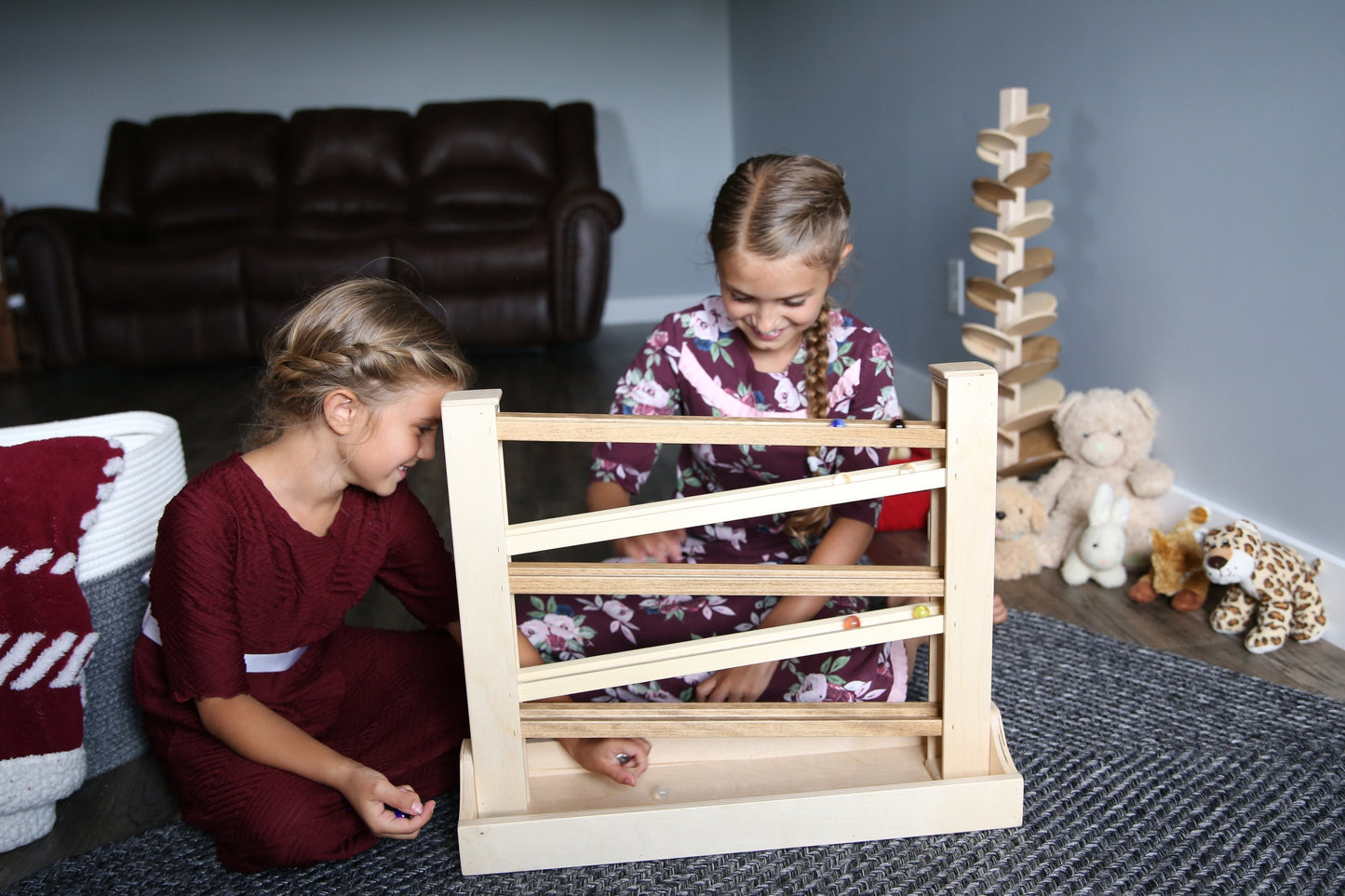 Amish Heirloom Marble Roller Wooden Toy - Child-Safe Finish