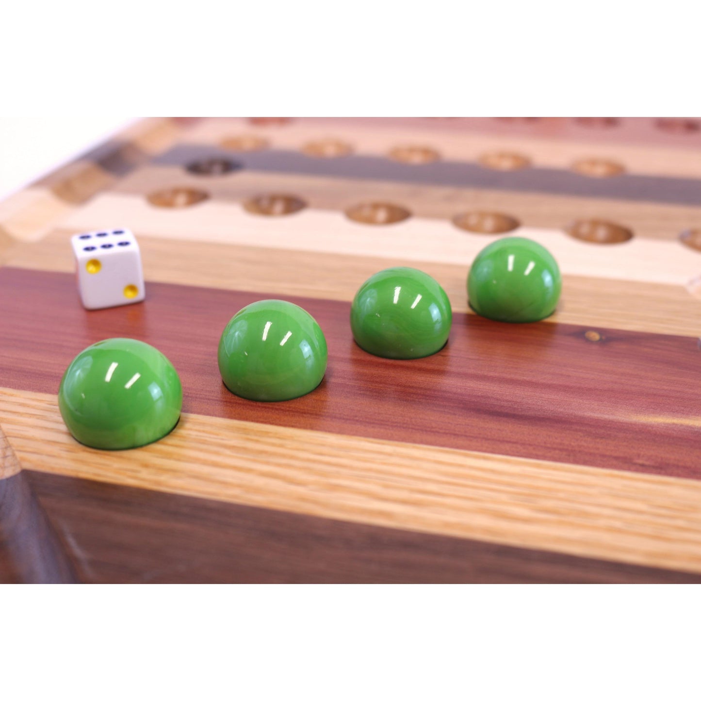 AmishMulti-Wood Aggravation Marble Game Board Set, 24" Wide
