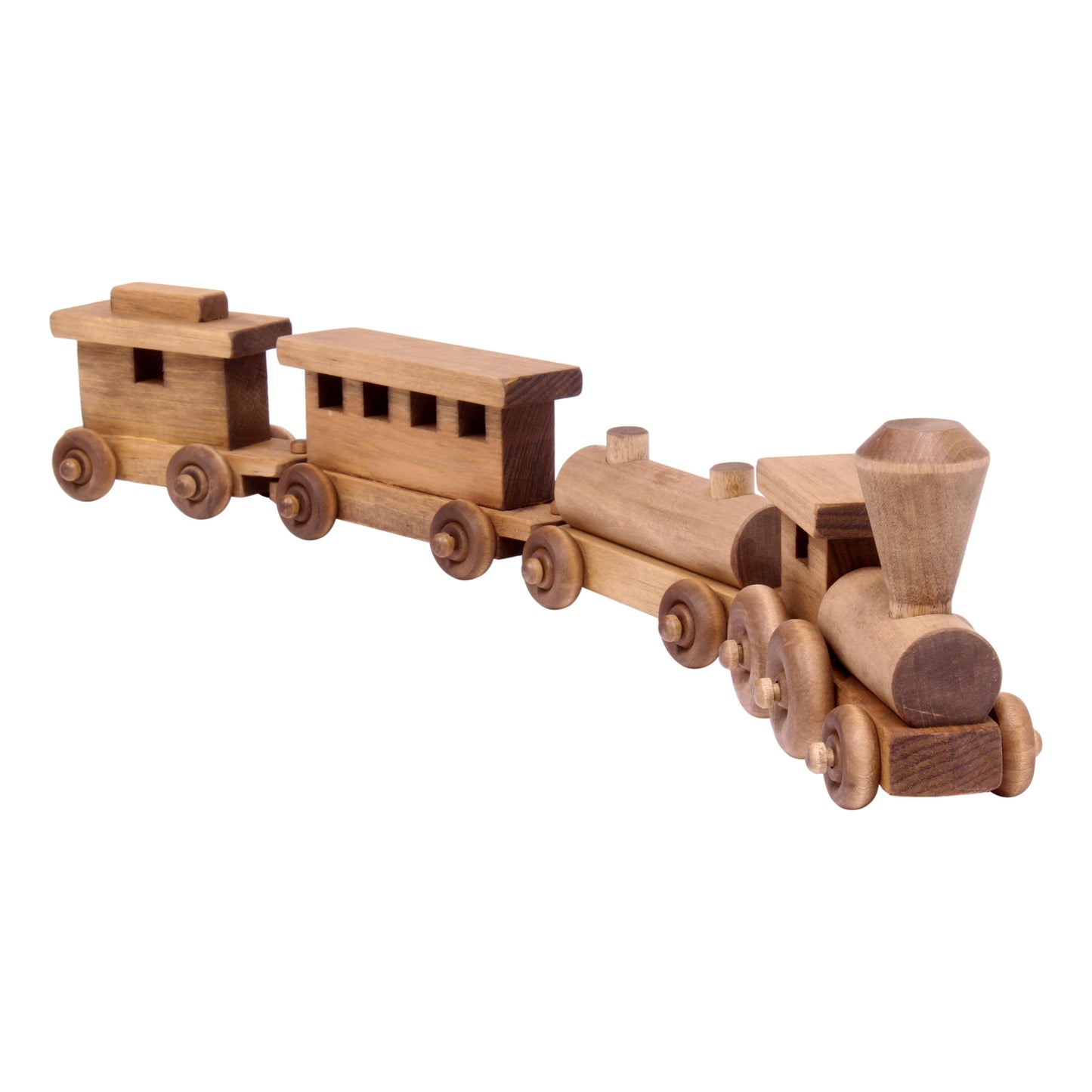 Amish Wooden Toy Train Play Set 24" Long Kid-Safe Finish