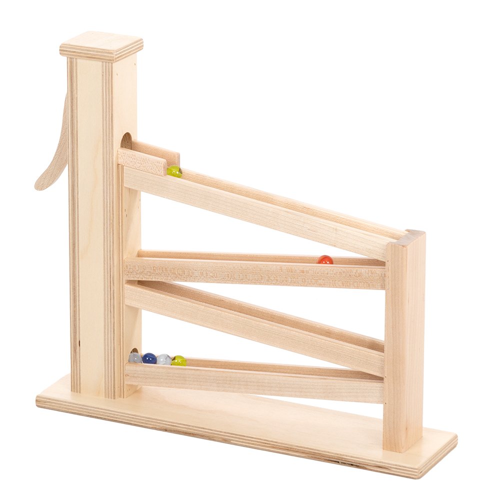 Amish Wooden Marble Pump Toy CPSIA-Approved Non-Toxic Finish