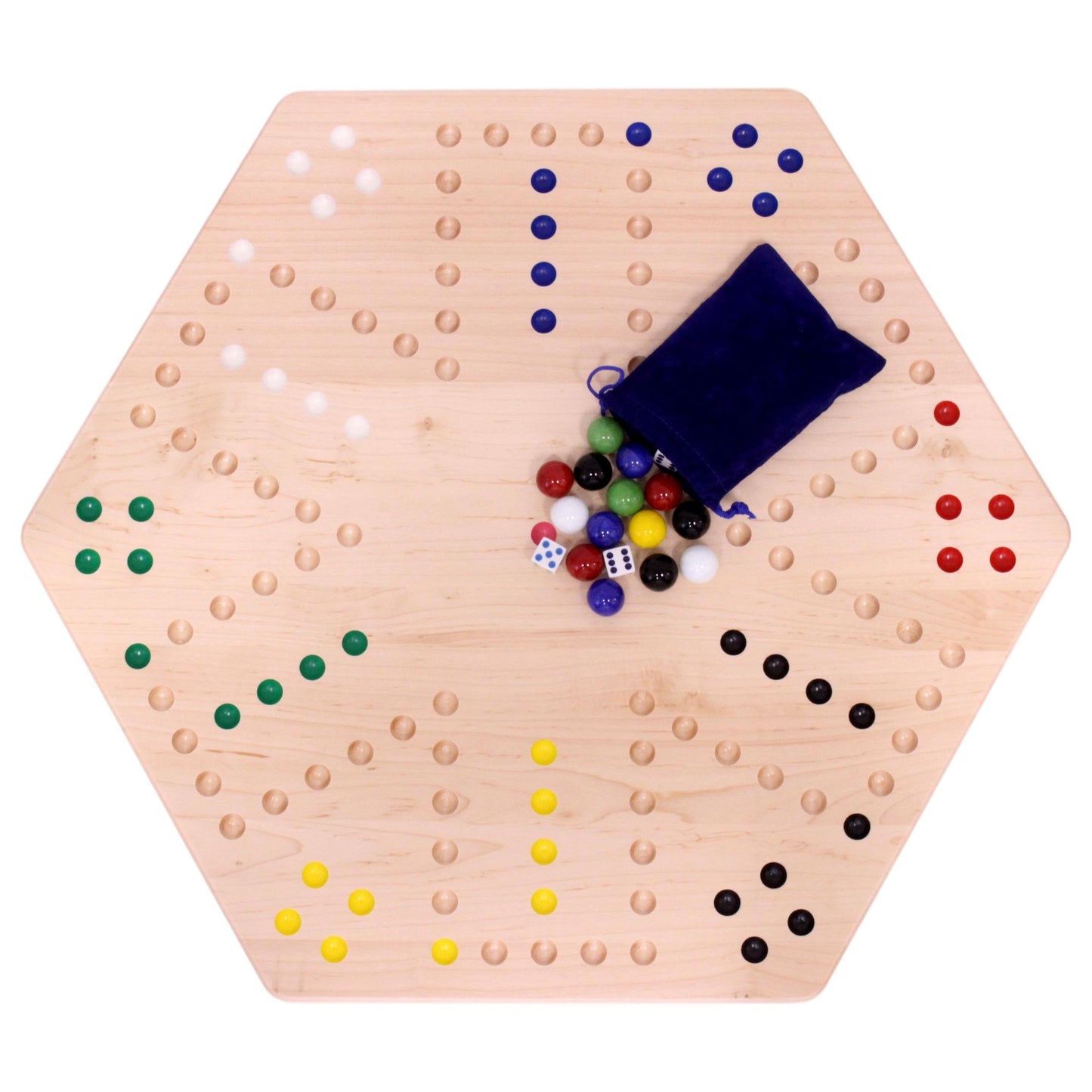 Amish Aggravation Wahoo Marble Board Game, Double-Sided, Hand Painted
