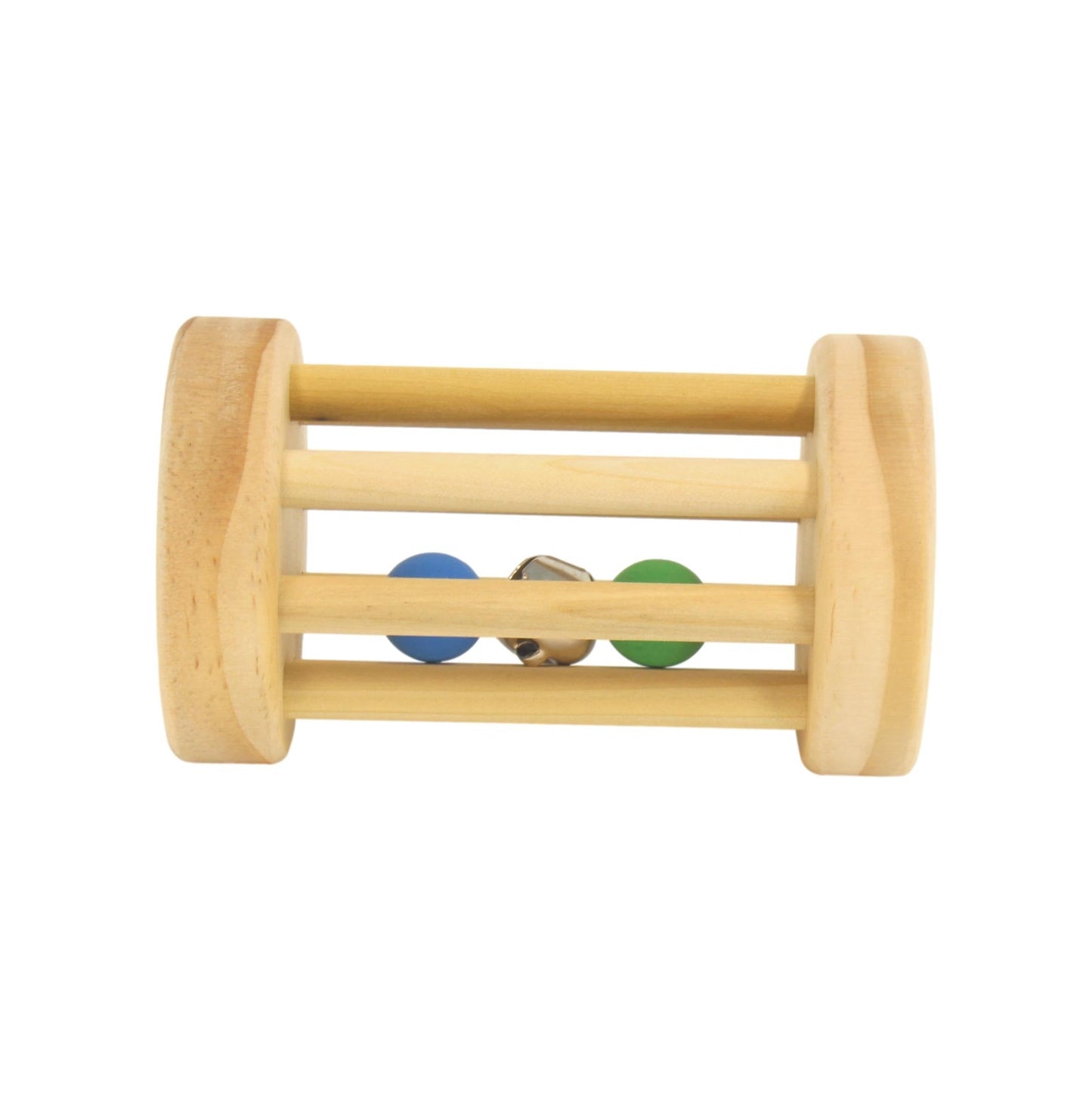 Amish Wooden Baby Rattle Rolling Tumbler Toy Montessori