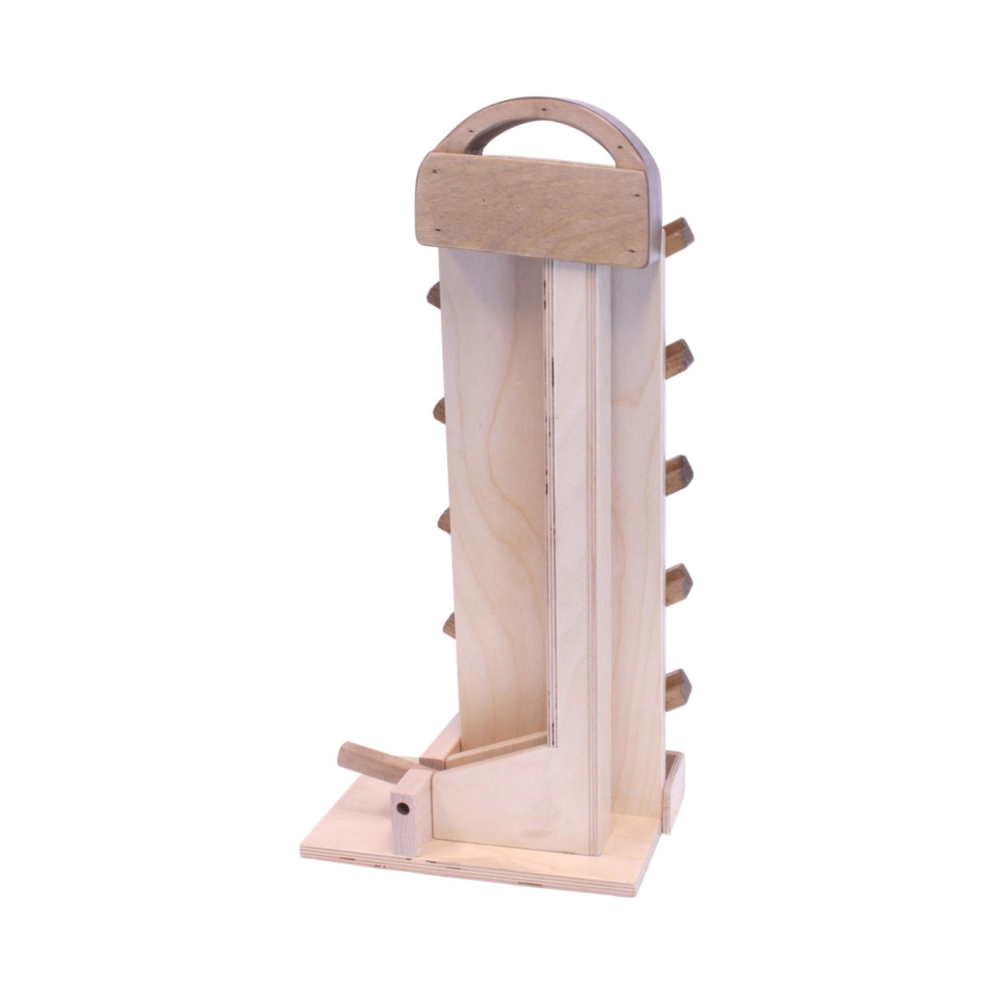 Amish NEW! Wooden Marble Launcher Toy with Glass Marbles