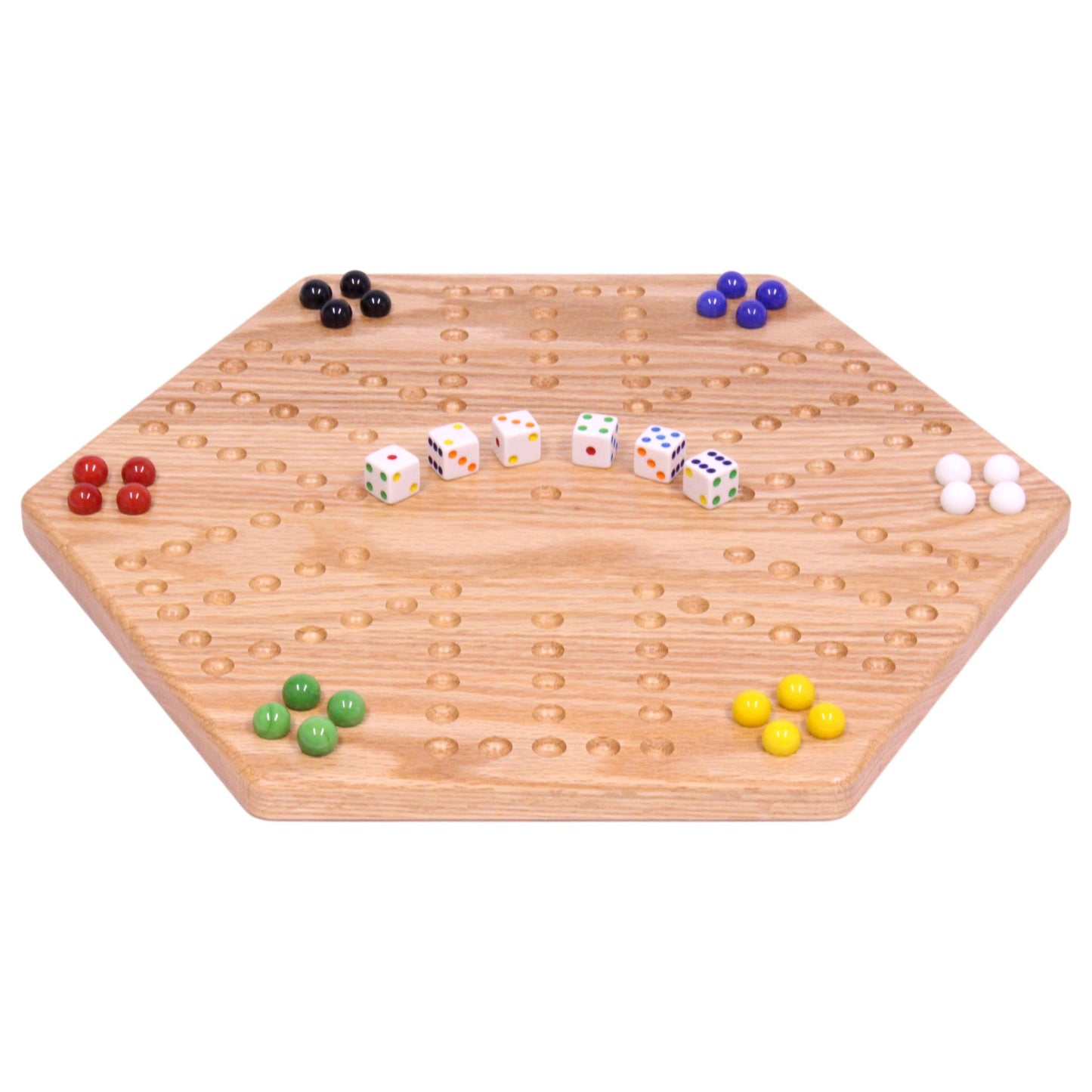 Amish Solid Oak 16" Wide Aggravation Game Board Unpainted Holes Double-sided