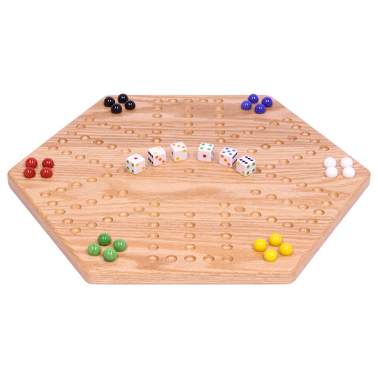 Amish Solid Oak 16" Wide Aggravation Game Board Unpainted Holes Double-sided