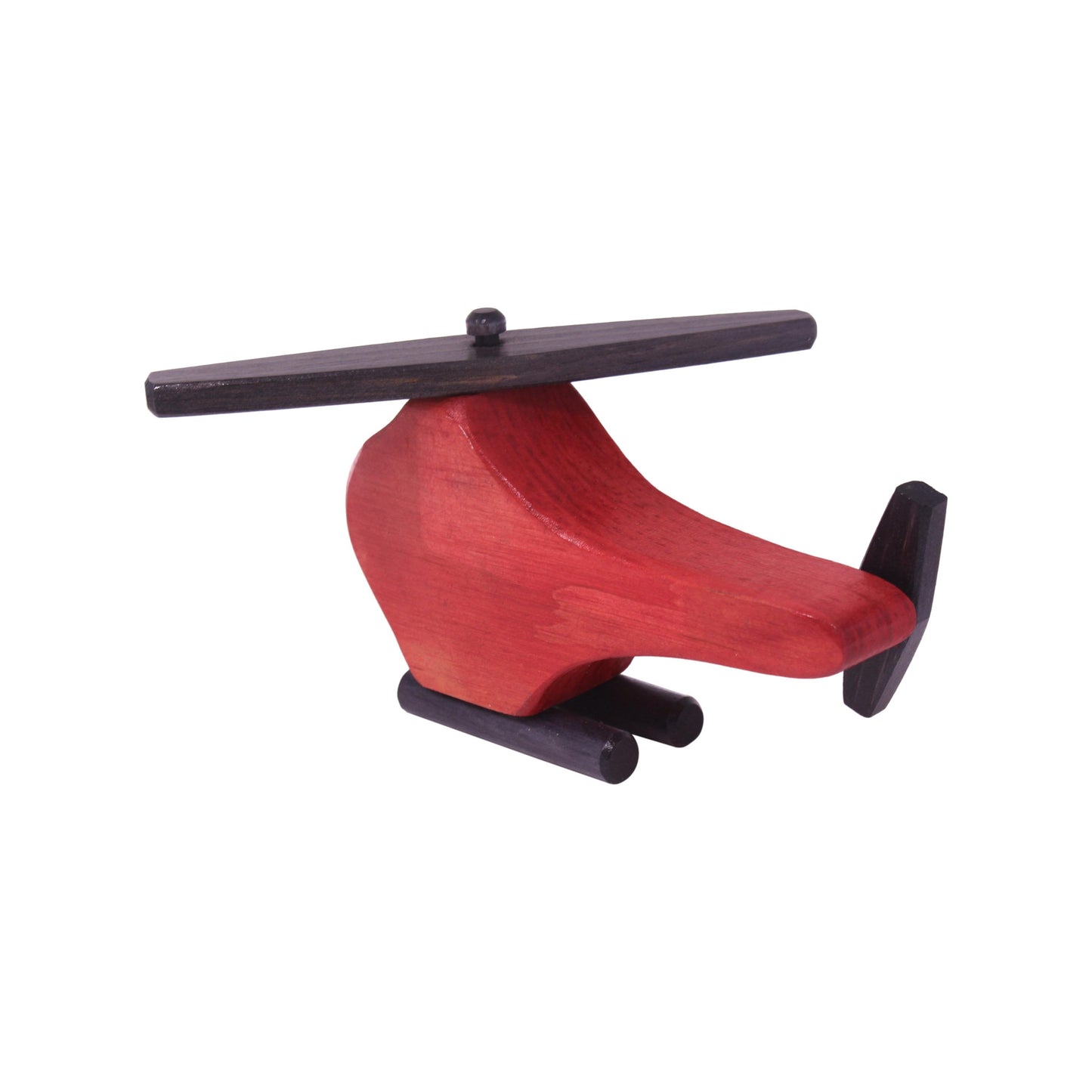 Amish Wooden Helicopter Toy with Spinning Propeller, Child-Safe Finish