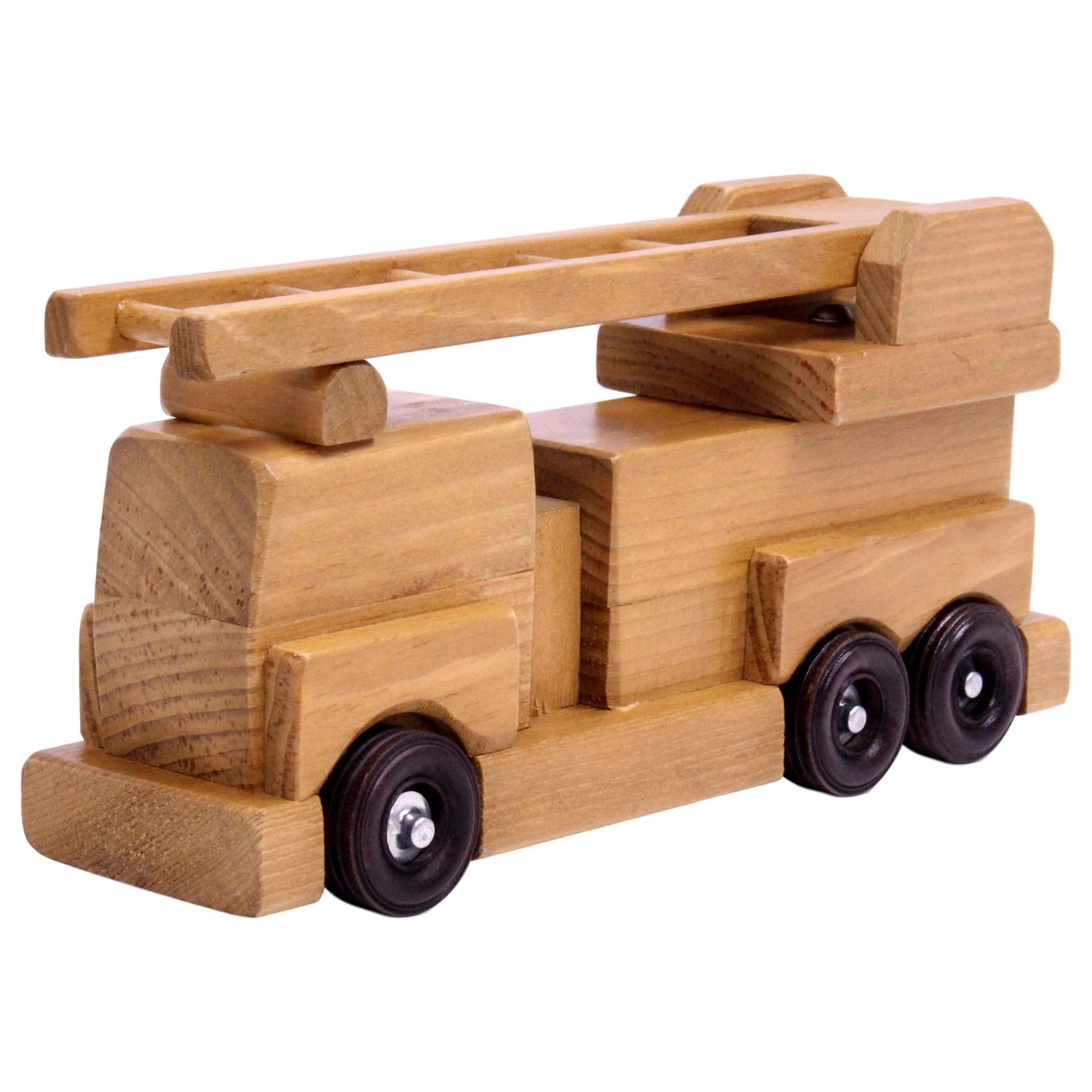 Amish Wooden Toy Ladder Fire Truck Kid-Safe Finish