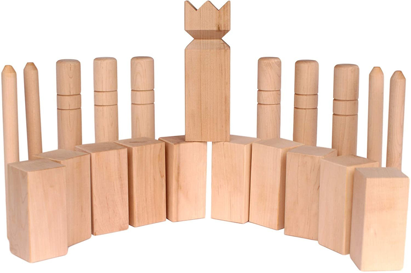 Amish Deluxe Hard Maple Wood Kubb Game Official Size Set