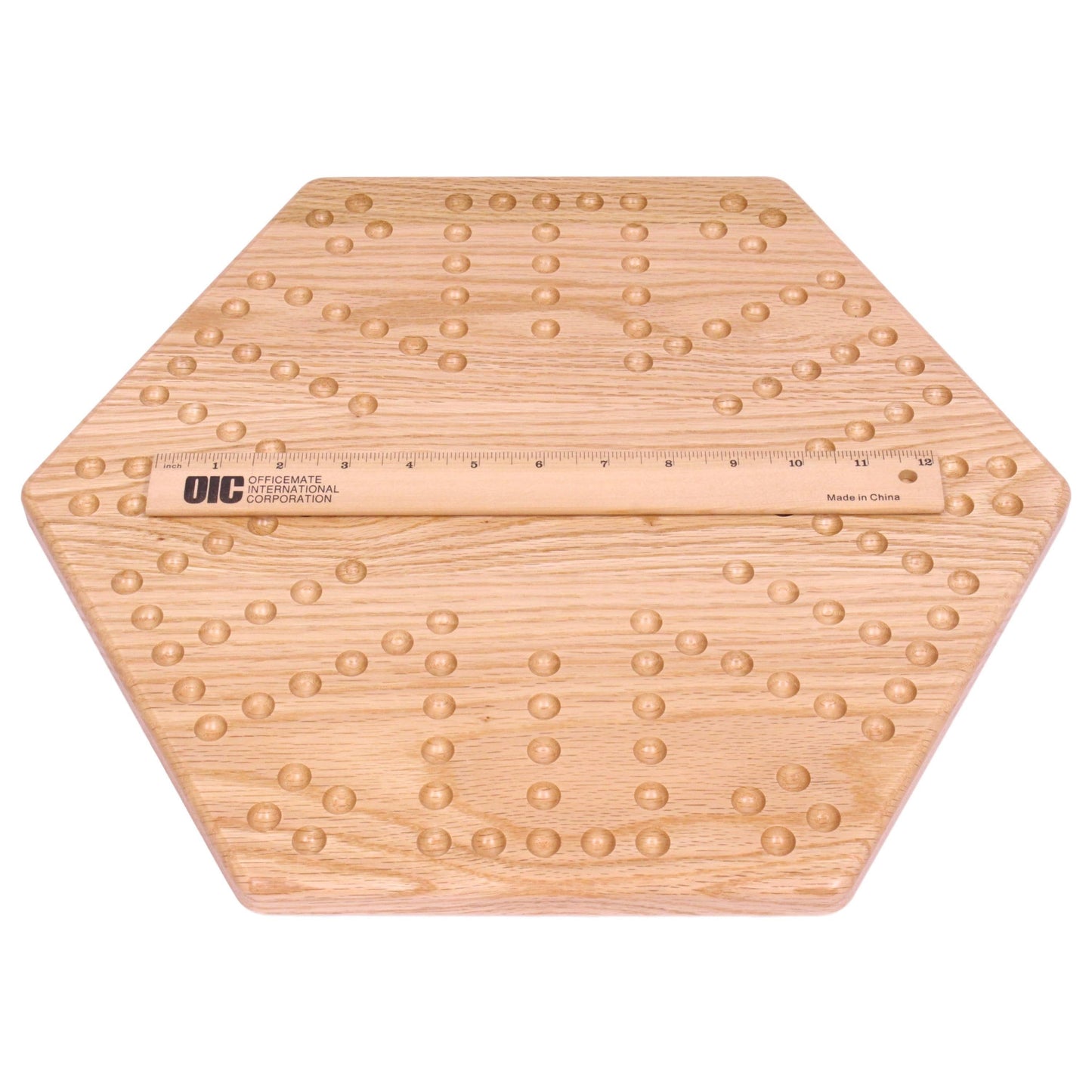 Amish Solid Oak 16" Wide Aggravation Game Board Unpainted Holes Double-sided