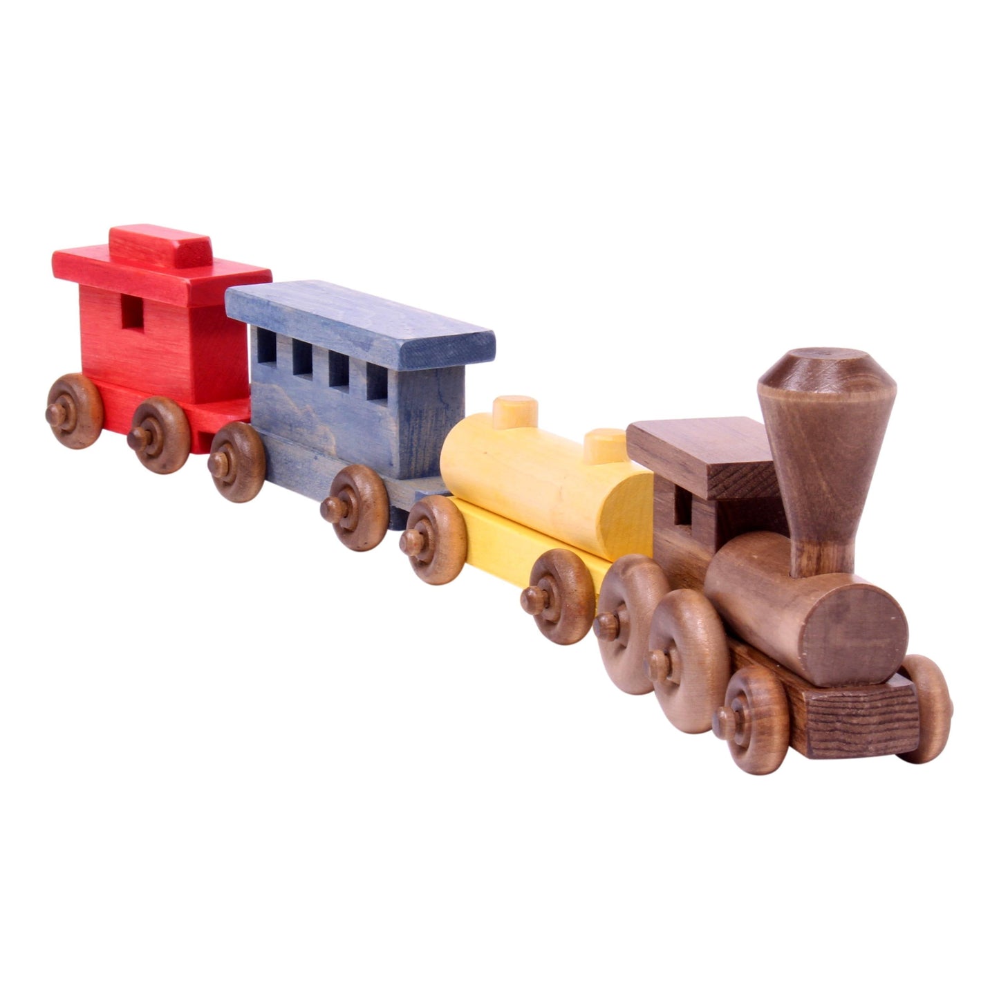 Amish Wooden Toy Train Play Set 24" Long Kid-Safe Finish