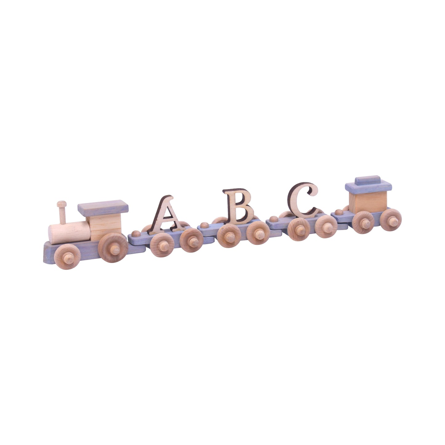 Amish Wooden Name Train Toy, Custom ABC Letter Train