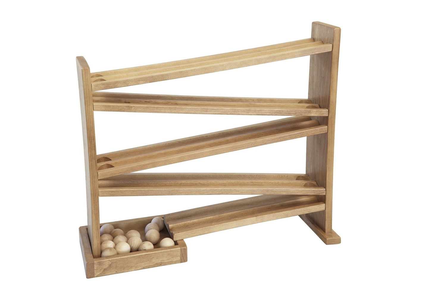 Amish Wooden Ball Roller Racetrack Toy
