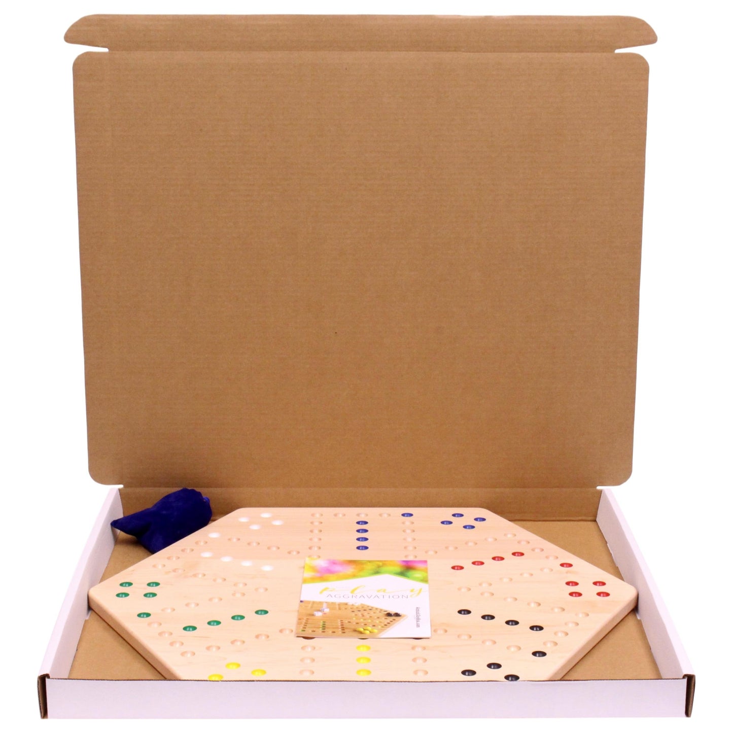 Amish Aggravation Wahoo Marble Board Game, Double-Sided, Hand Painted