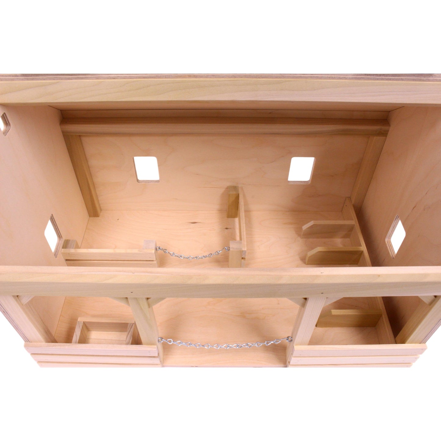 AmishLarge A-Frame Barn Toy with Hay Loft, Realistic Wooden Toy Barn