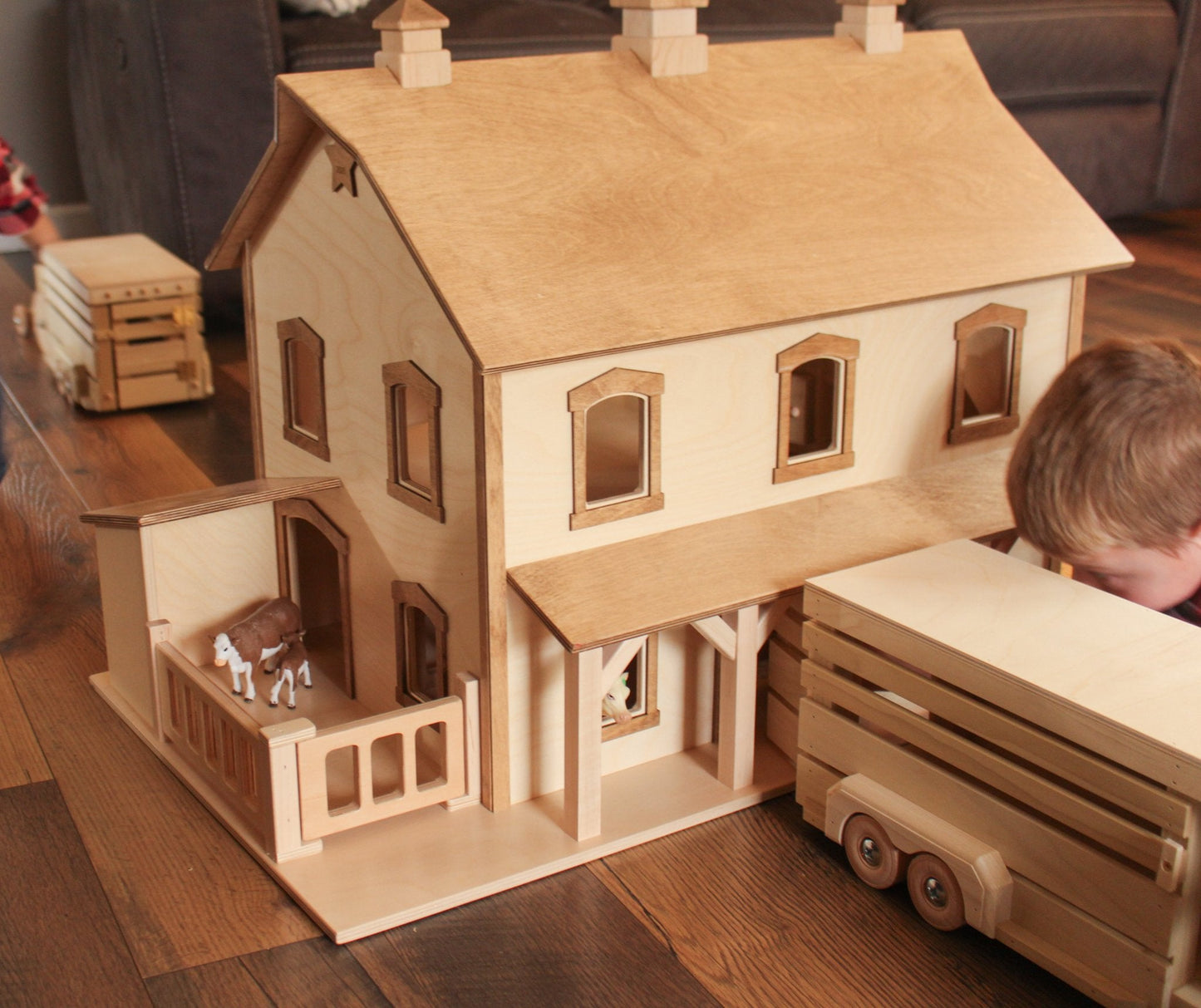 AmishLarge Pennsylvania Bank Barn Toy, Hand-Crafted in Lancaster County, PA