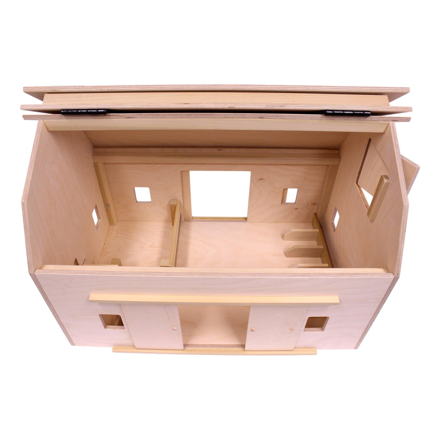 Amish Large Wooden Hip-Roof Barn Toy, Unfinished