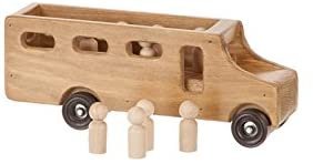 Amish Wooden School Bus Toy Child Safe Finish
