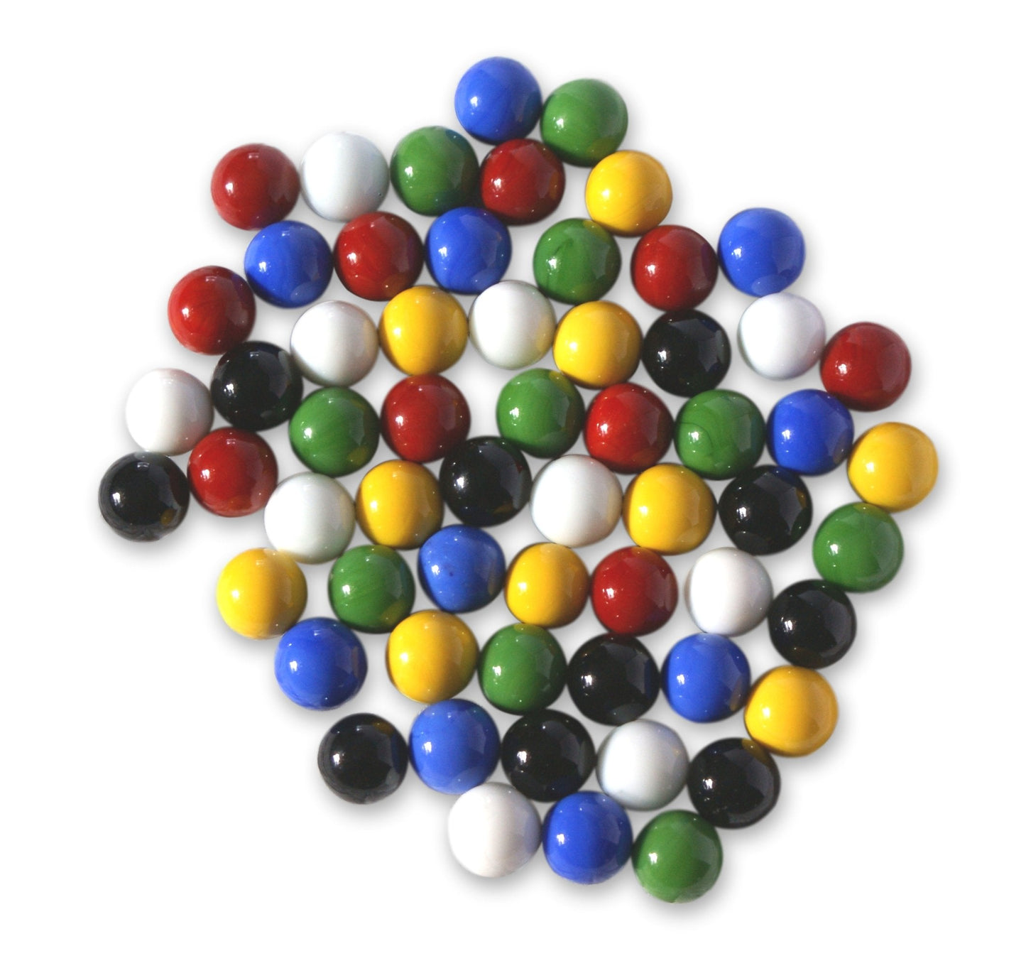 AmishBag of 60 Glass Marbles for Chinese Checkers, 5/8" (16mm) Diameter