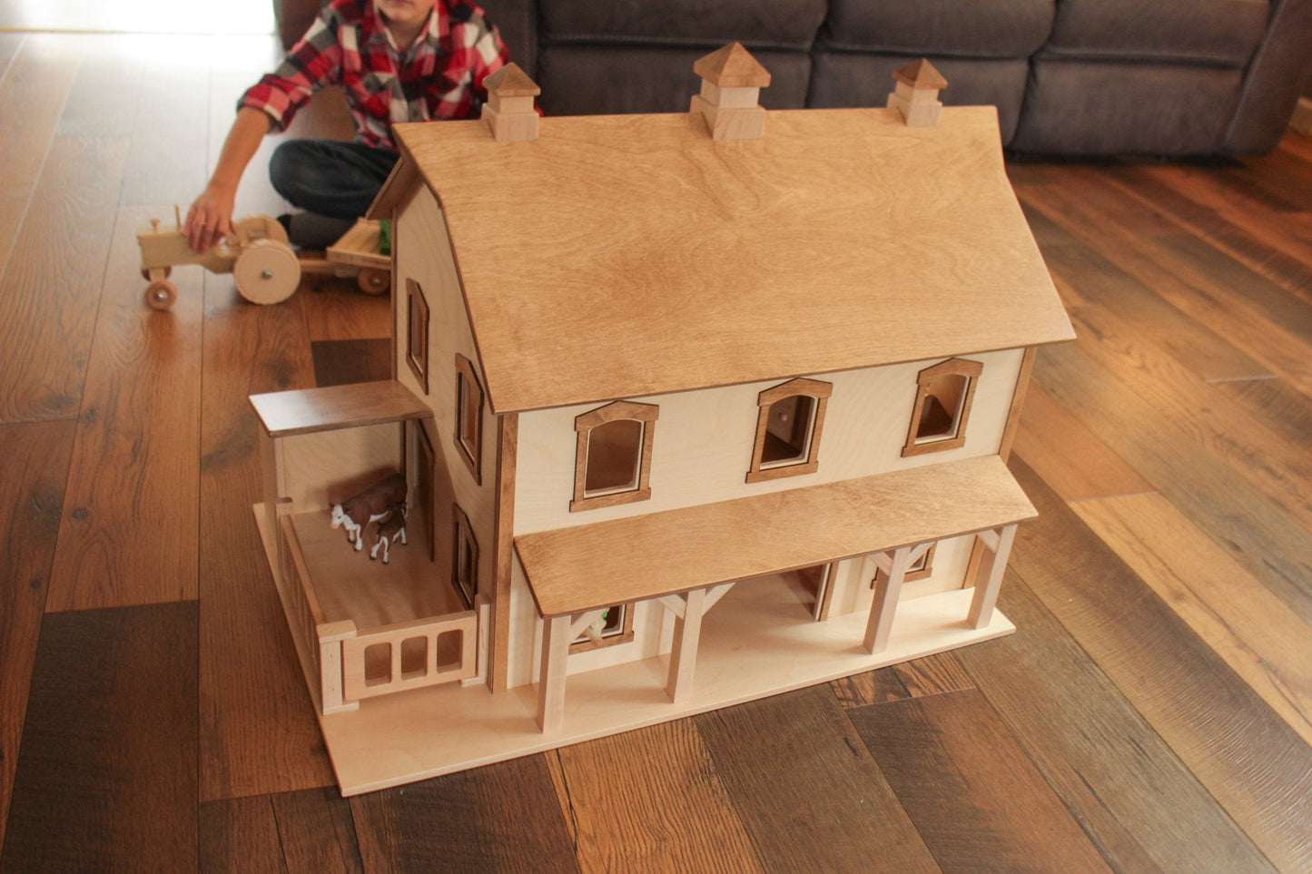 AmishLarge Pennsylvania Bank Barn Toy, Hand-Crafted in Lancaster County, PA