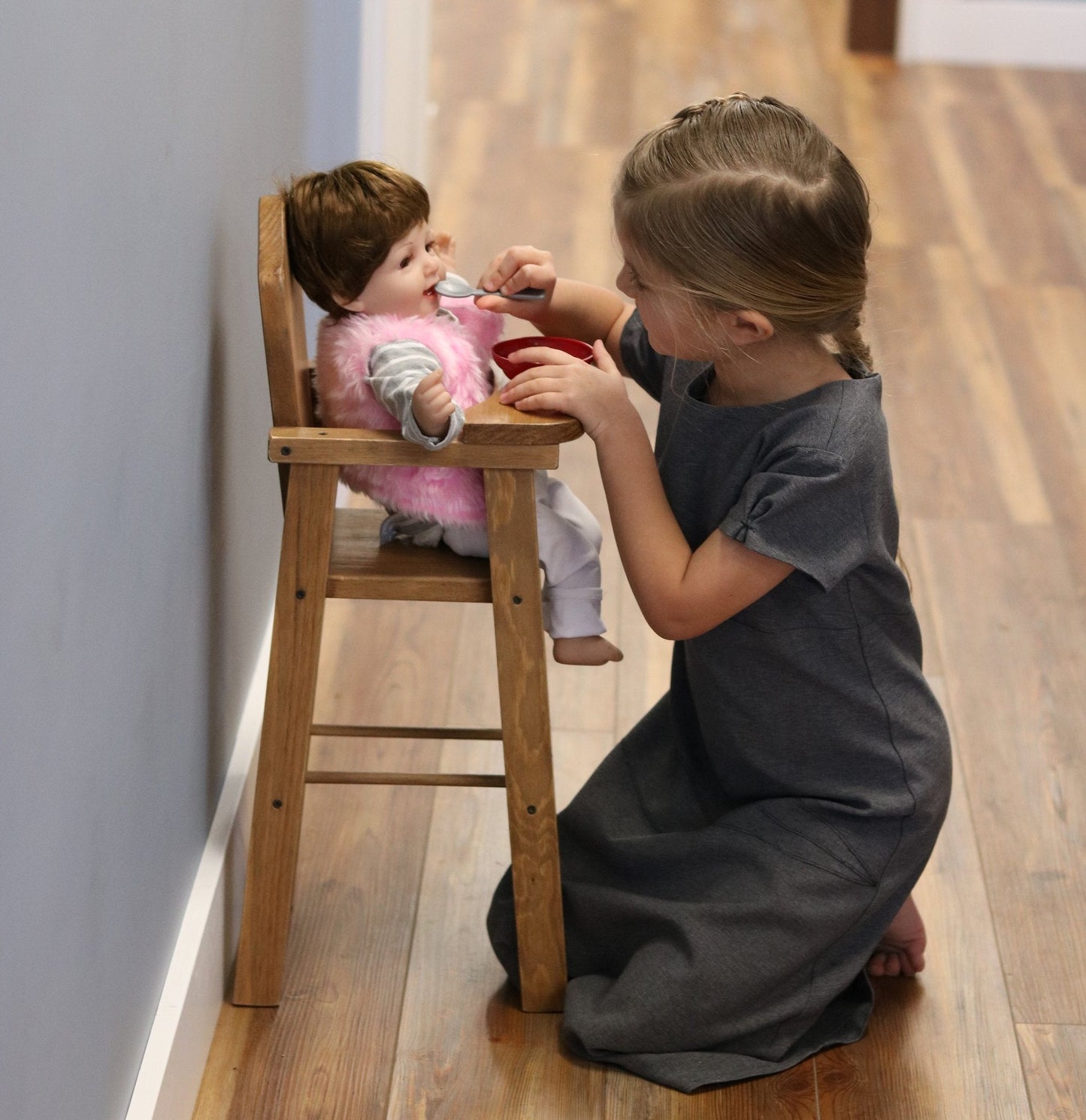 Amish "Rebekah's Collection" Wooden Doll High Chair Toy