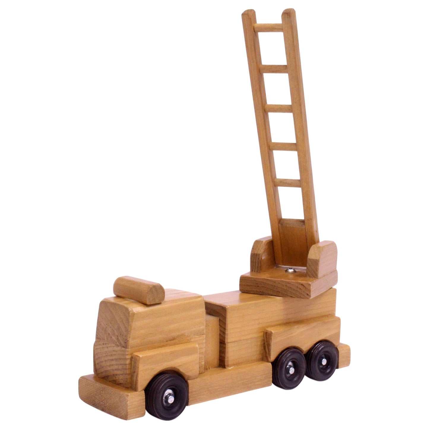 Amish Wooden Toy Ladder Fire Truck Kid-Safe Finish