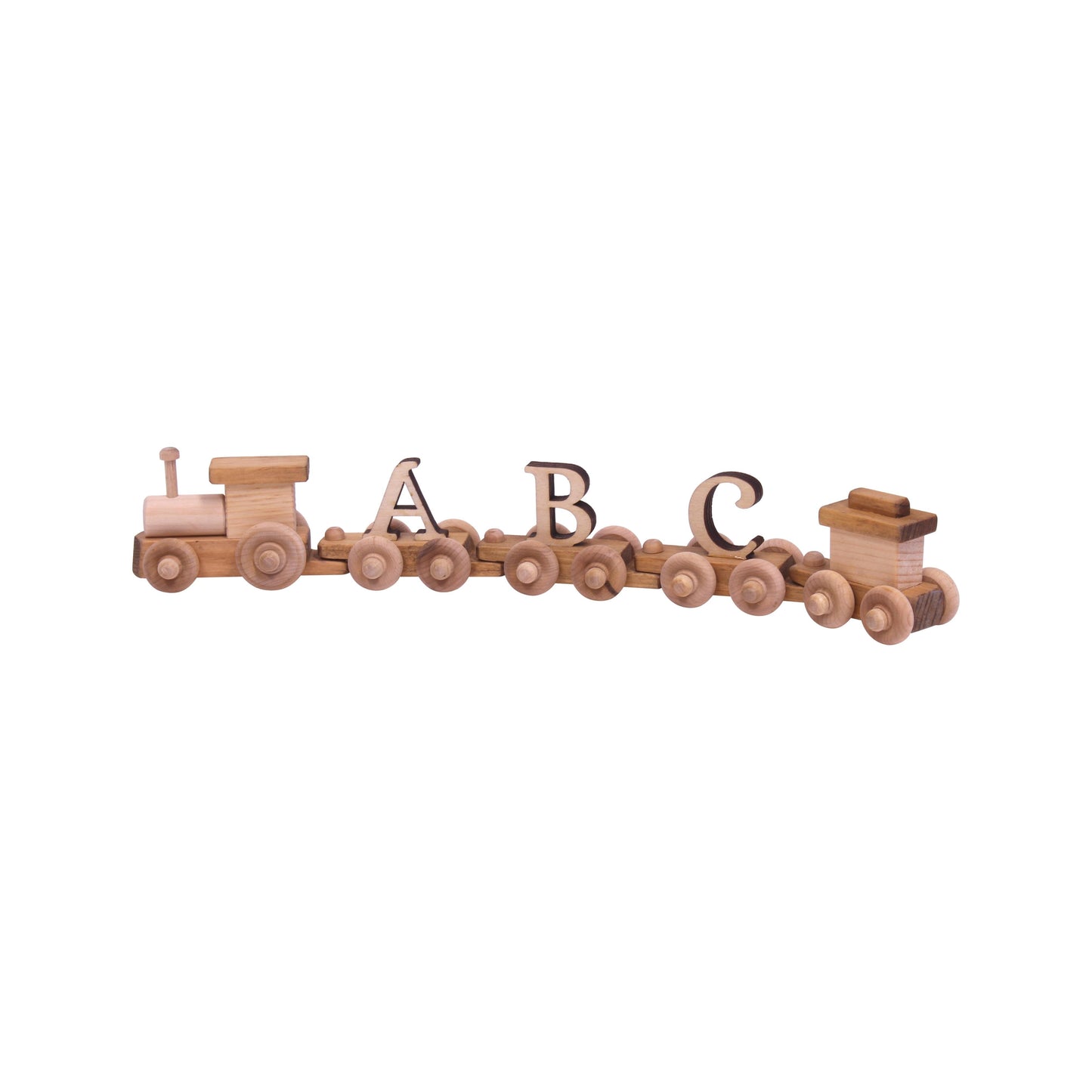 Amish Wooden Name Train Toy, Custom ABC Letter Train