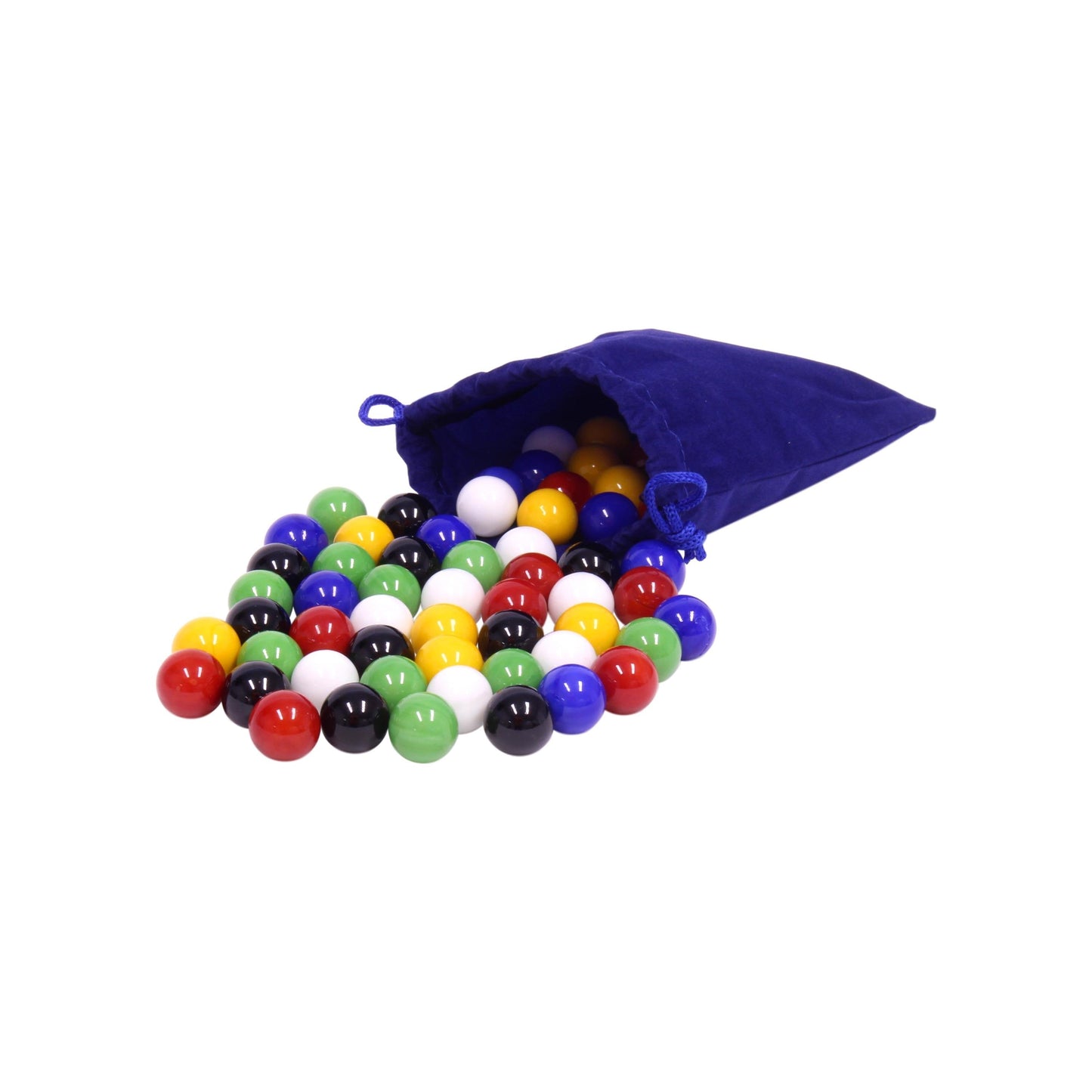 AmishBag of 60 Glass Marbles for Chinese Checkers, 5/8" (16mm) Diameter