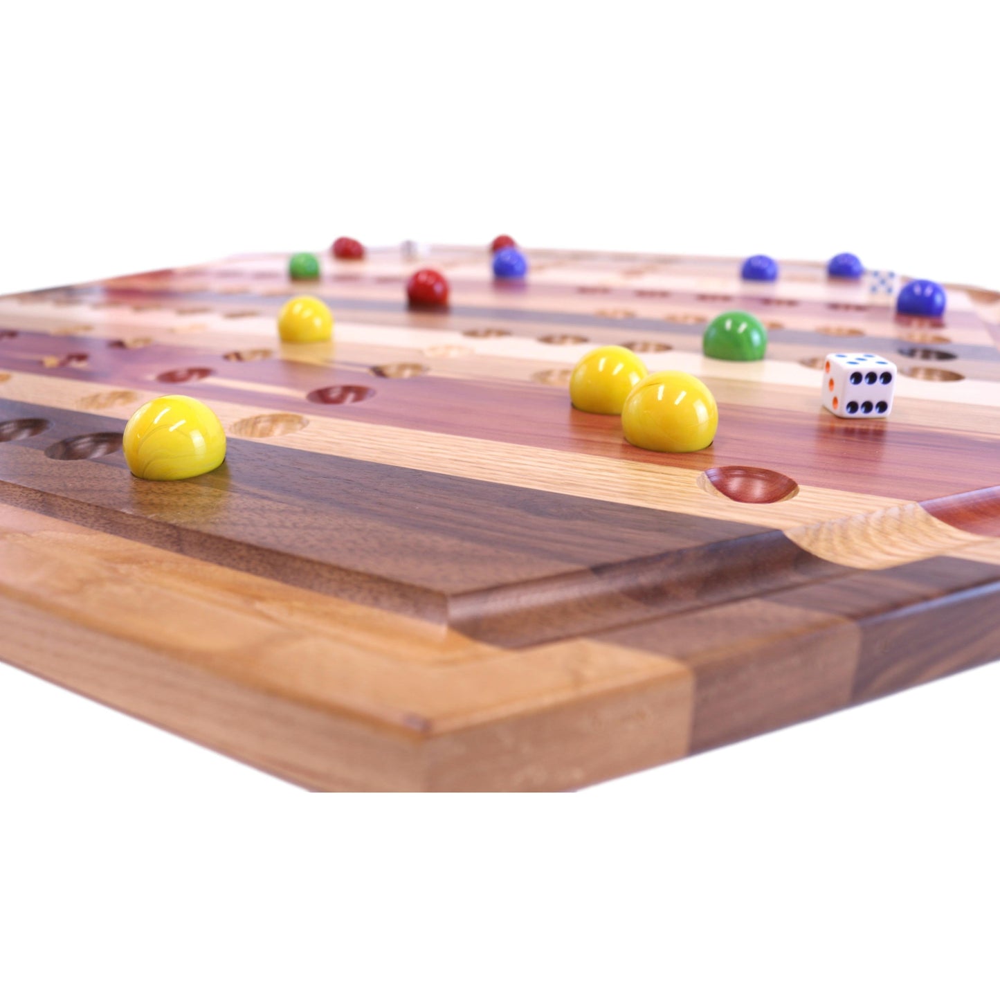 AmishMulti-Wood Aggravation Marble Game Board Set, 24" Wide