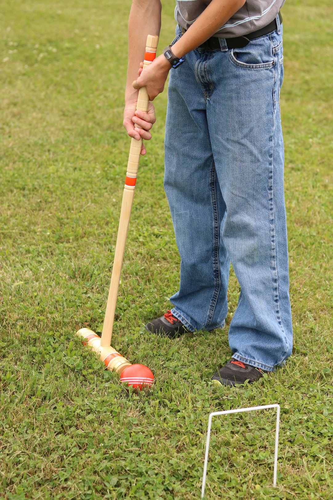 Amish Deluxe Croquet Game Set, 6 Player  With Wooden Holder