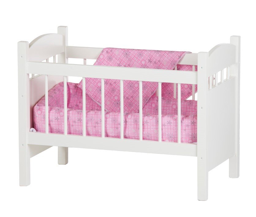 Amish Deluxe Doll Crib with Bedding Designed for 16-20" Dolls Katie's Collection