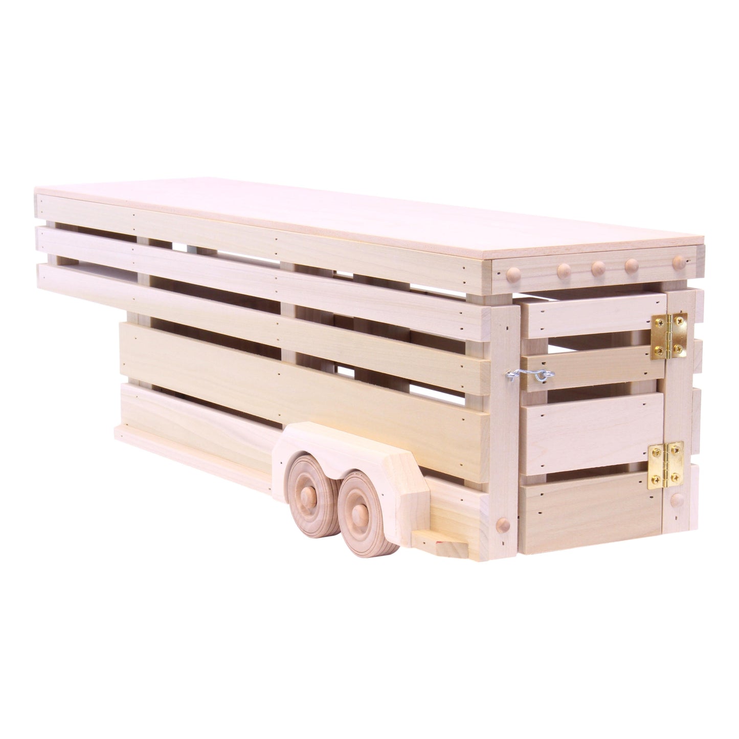 Amish Wooden Gooseneck Livestock Trailer Toy