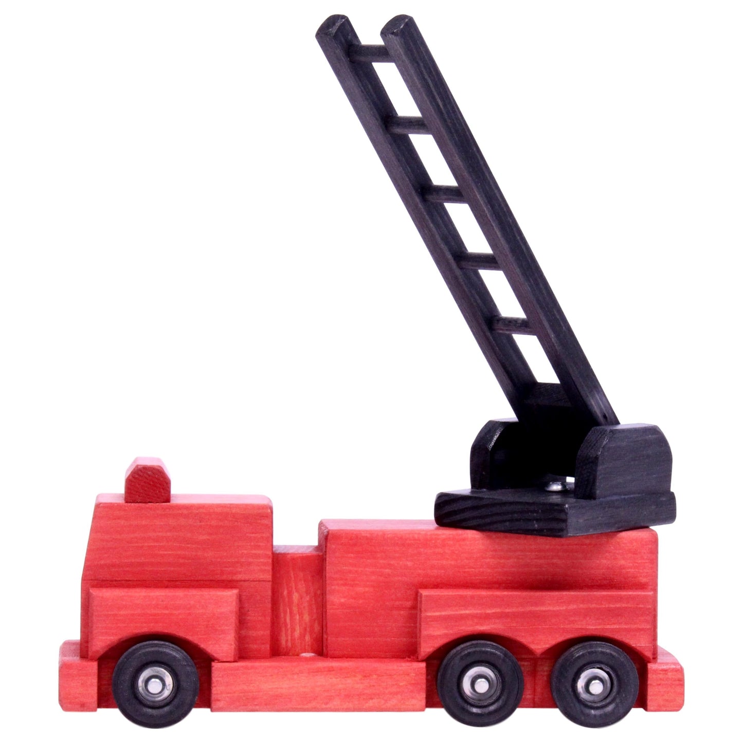 Amish Wooden Toy Ladder Fire Truck Kid-Safe Finish