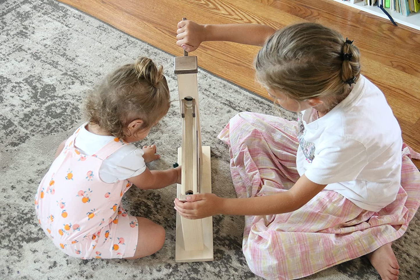 Amish Wooden Marble Pump Toy CPSIA-Approved Non-Toxic Finish