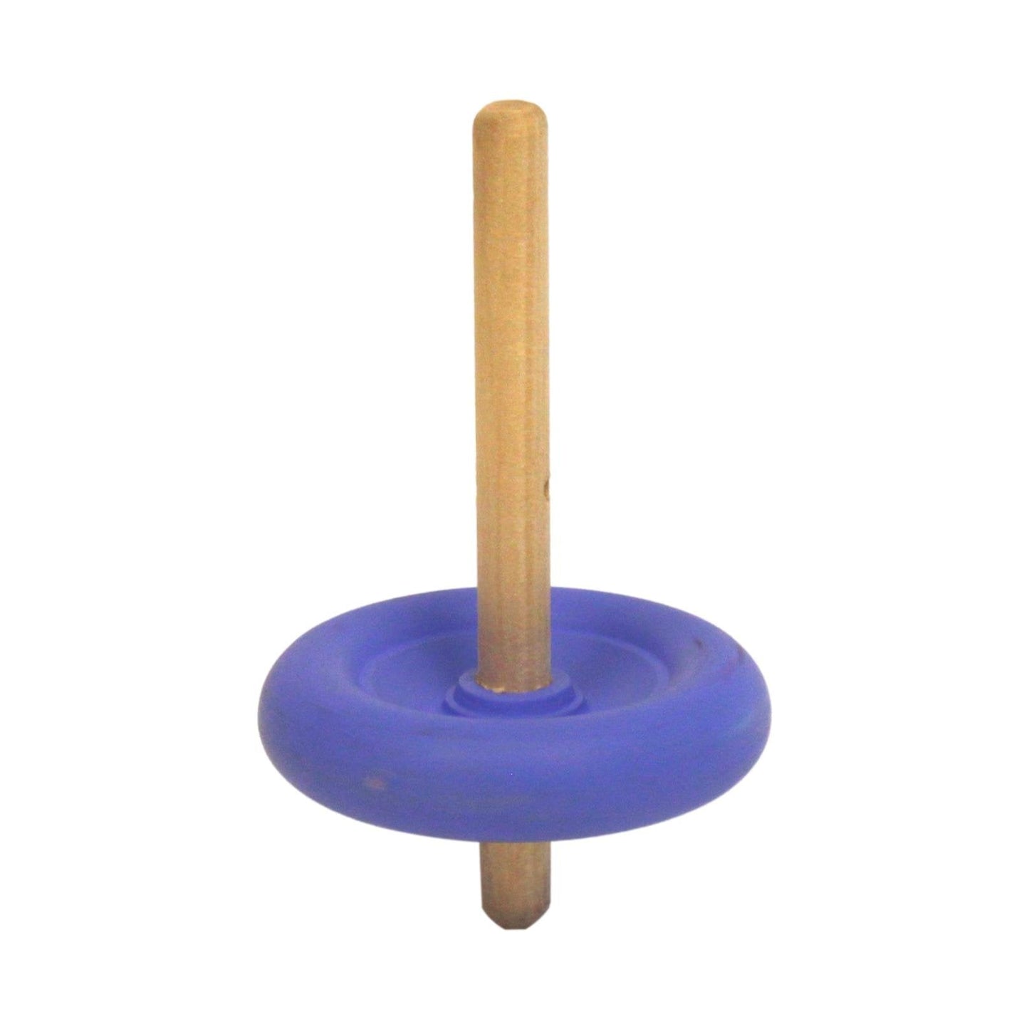 Amish Spinning Wooden Top Toy with Handle and Pull String