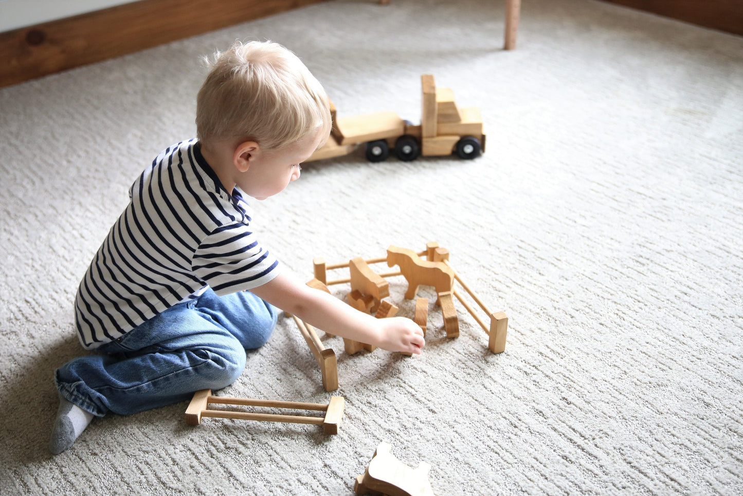Amish Wooden Toy Farm Animal Set