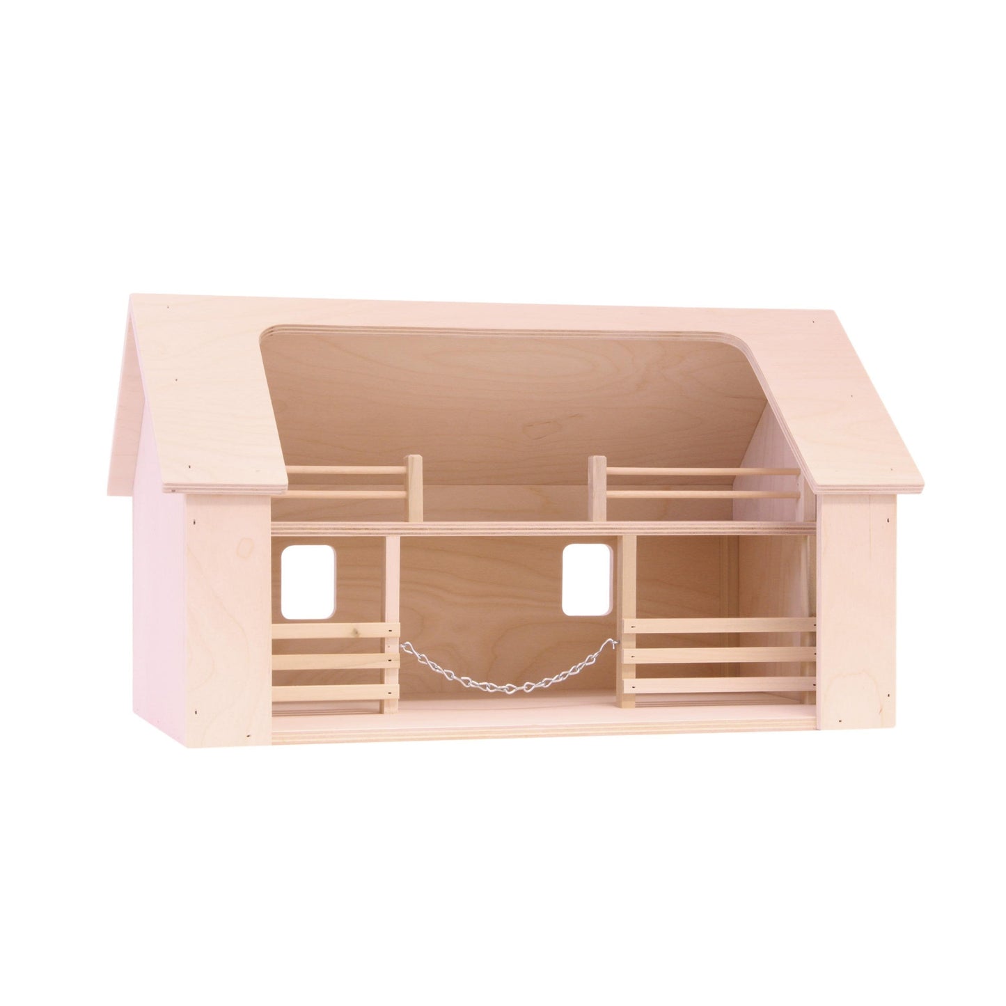 Amish Wooden  Ranch Shed Barn Toy, Unfinished Wood