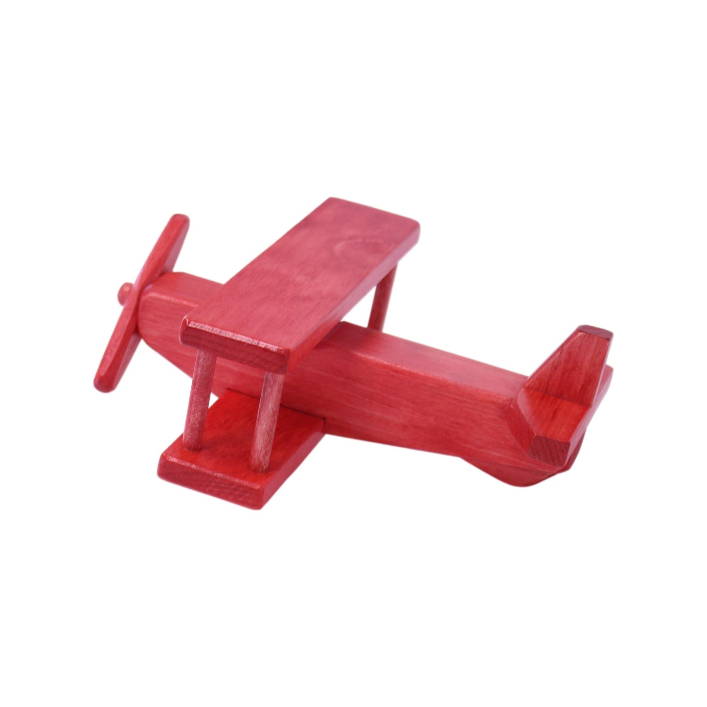 Amish Wooden Toy Airplane With Spinning Propellor, Kid-Safe Finish