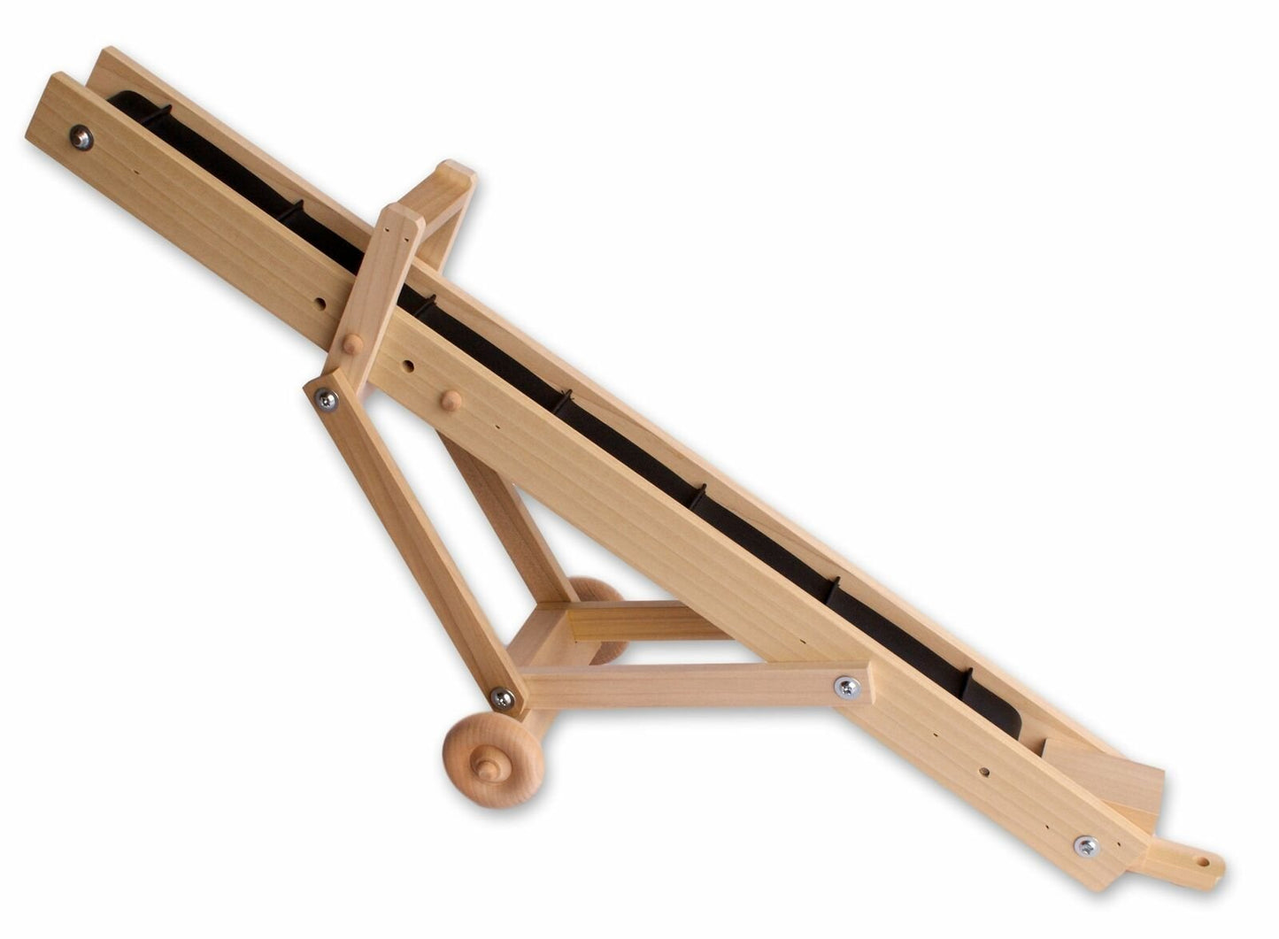 Amish Wooden Hay Bale Elevator Toy with Real Hand-Cranked Elevator Belt
