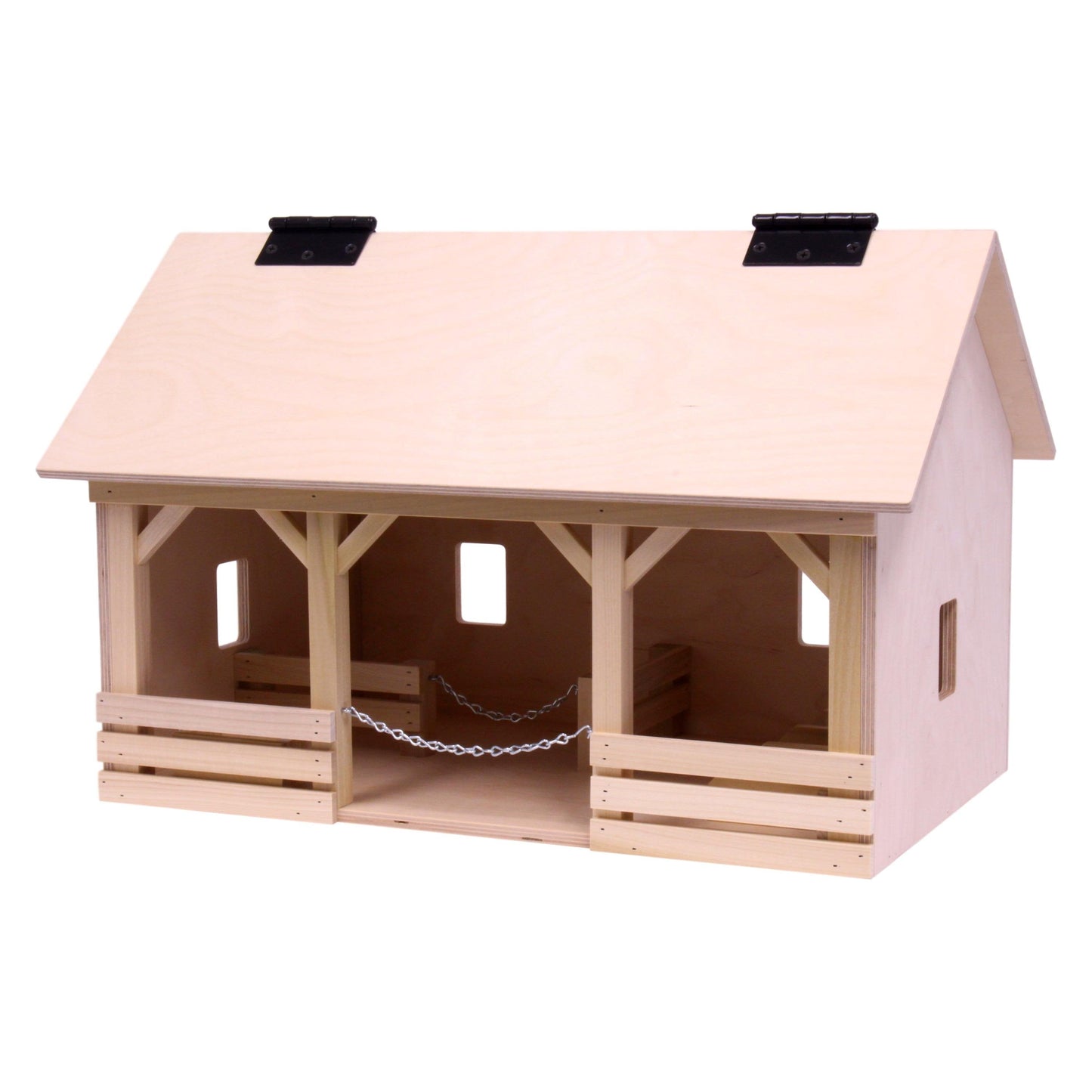 AmishLarge A-Frame Barn Toy with Hay Loft, Realistic Wooden Toy Barn