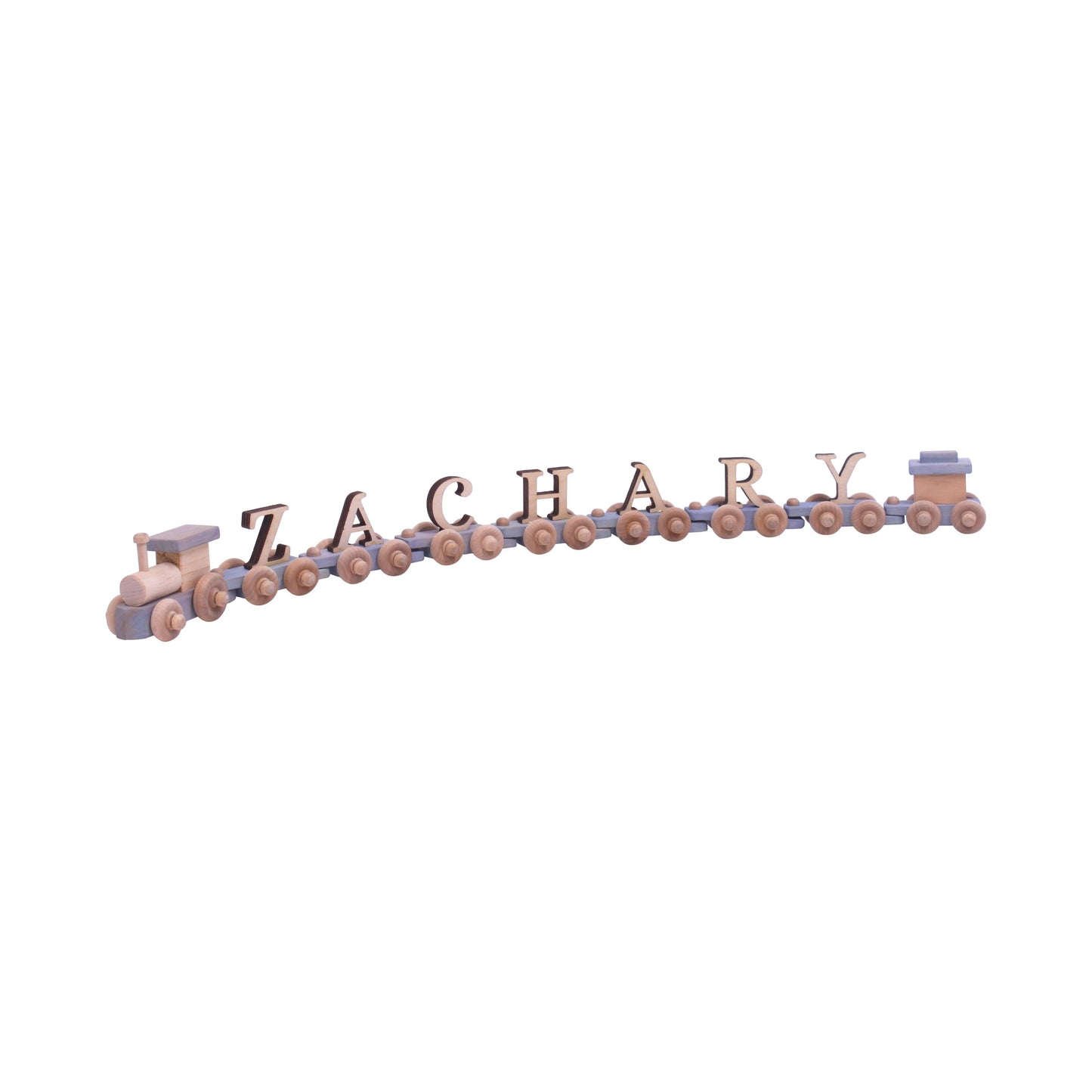 Amish Wooden Name Train Toy, Custom ABC Letter Train