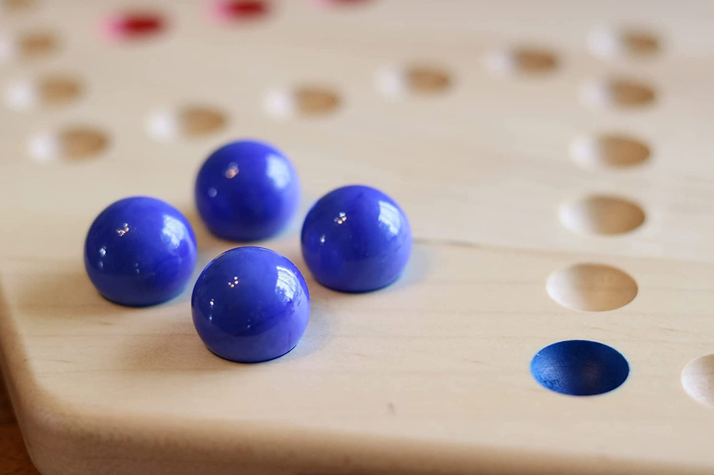 Amish Aggravation Wahoo Marble Board Game, Double-Sided, Hand Painted