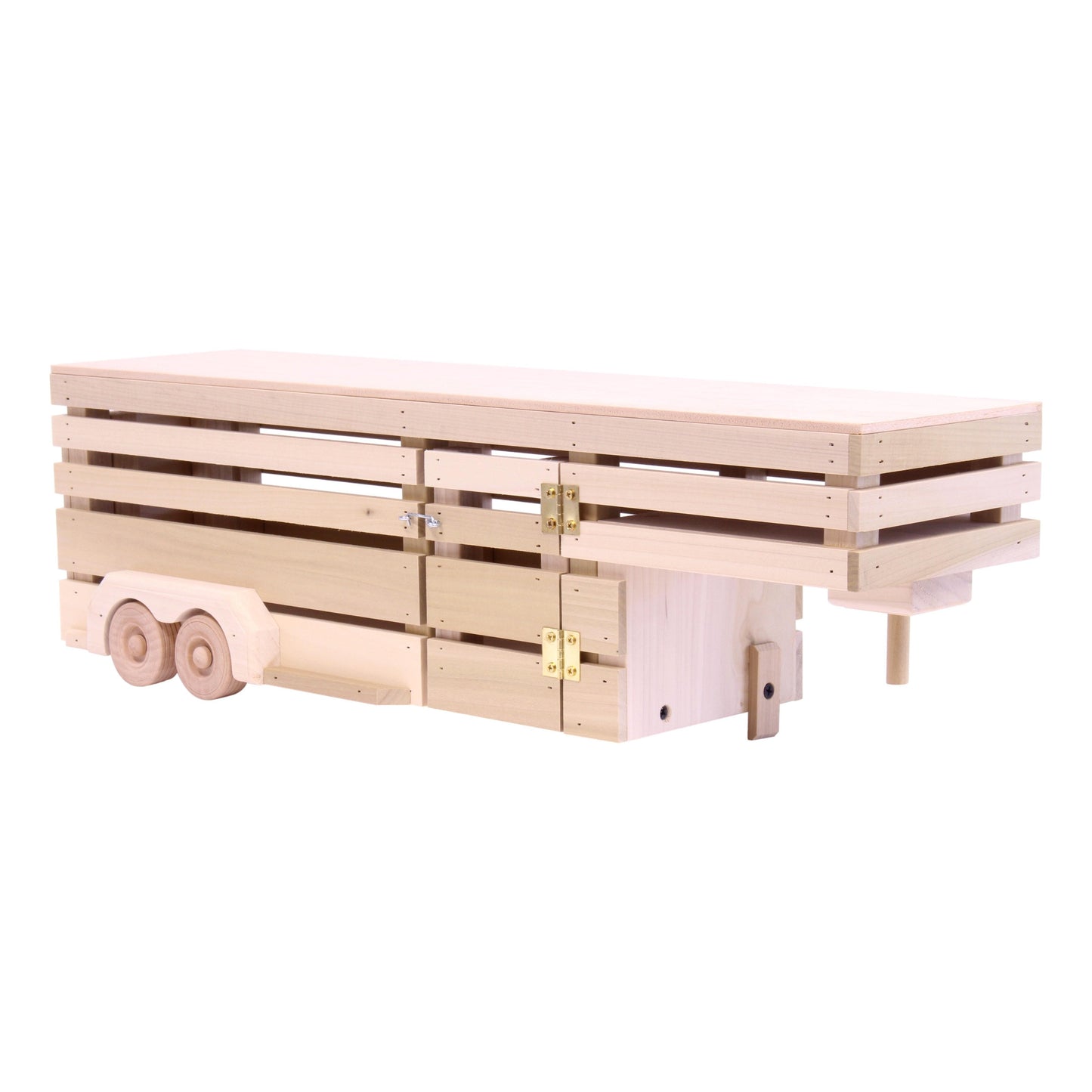 Amish Wooden Gooseneck Livestock Trailer Toy