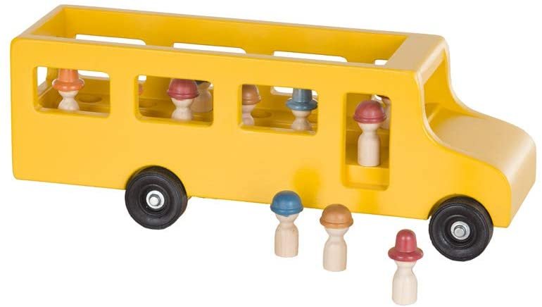 Amish Wooden School Bus Toy Child Safe Finish