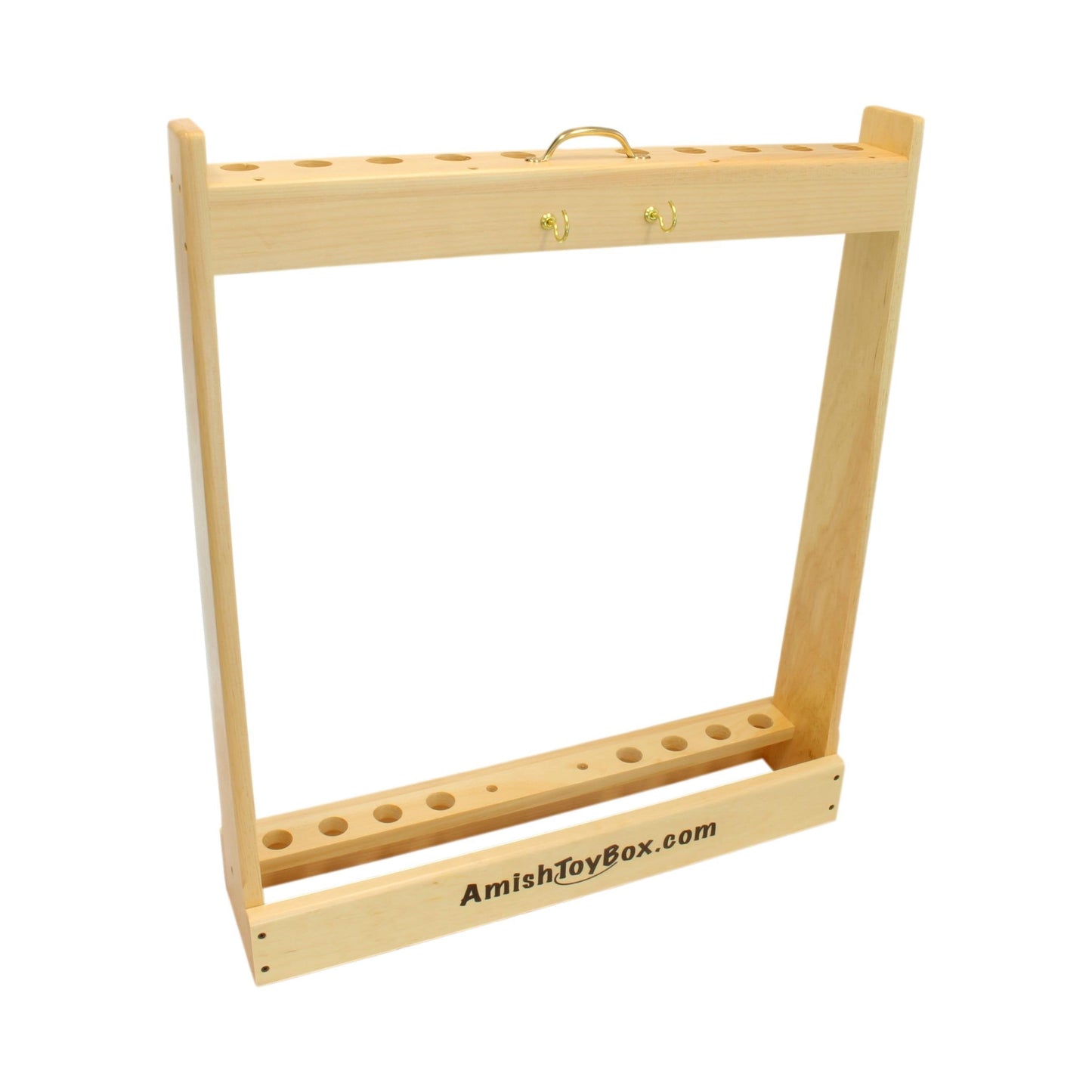 Amish Deluxe 8-Player Croquet Game Set Wooden Holder or Duffel Carry Bag