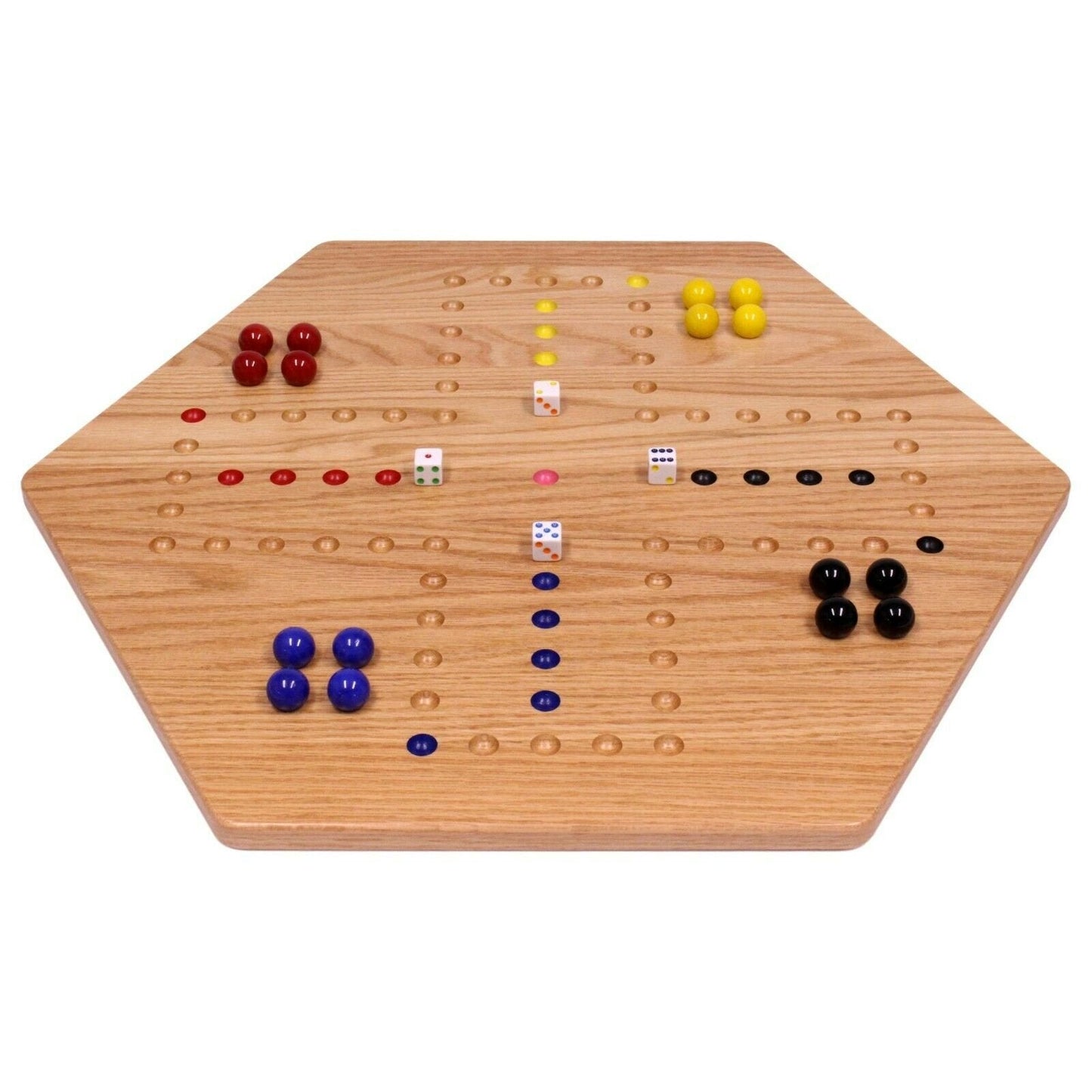 Amish Aggravation Wahoo Marble Board Game, Double-Sided, Hand Painted