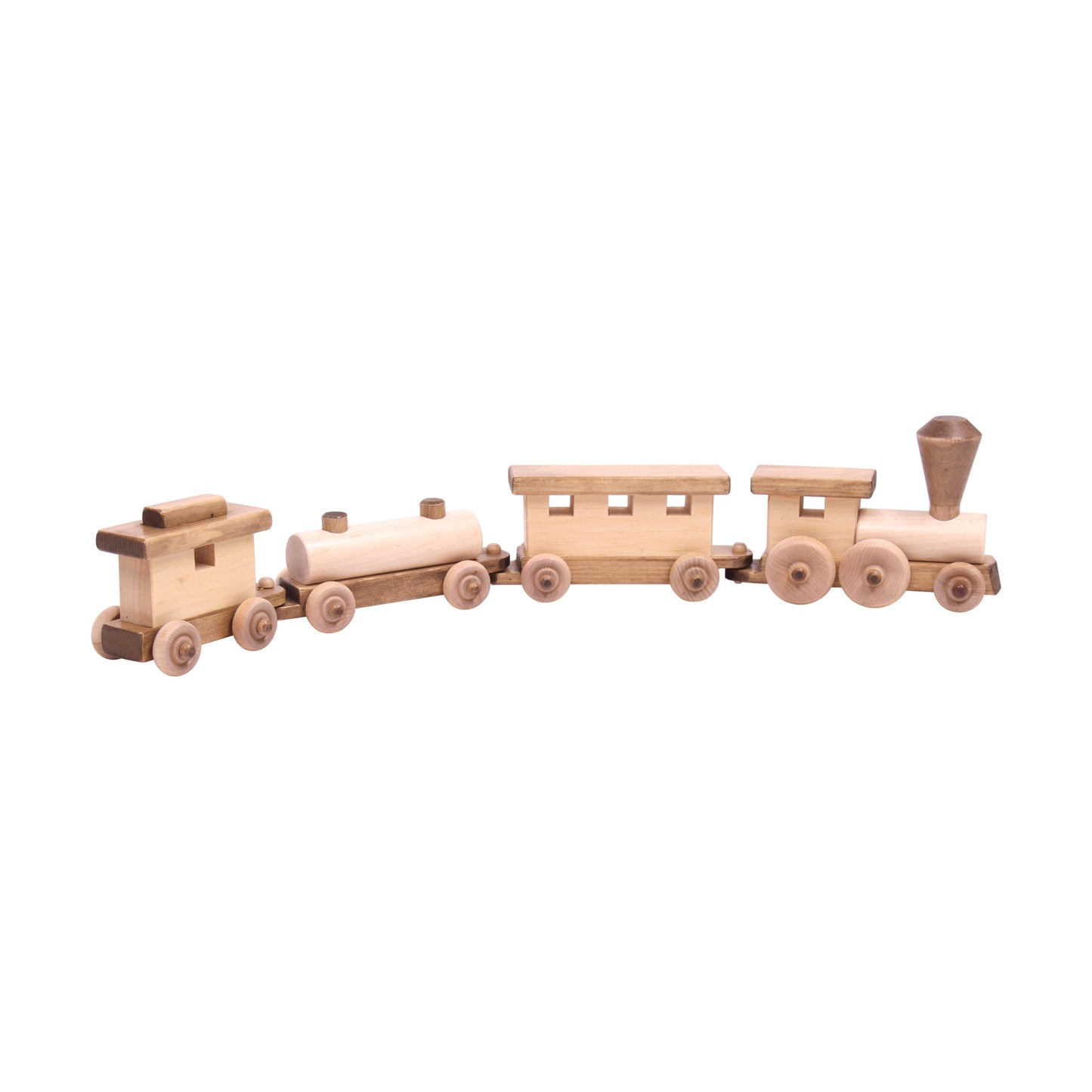 Amish Wooden Toy Train Play Set 24" Long Kid-Safe Finish