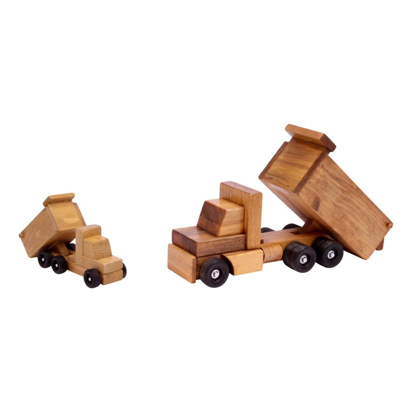 Amish Wooden Toy Dump Truck Kid-Safe Finish