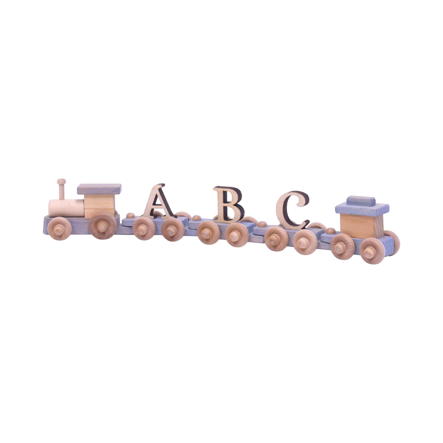 Amish Wooden Name Train Toy, Custom ABC Letter Train